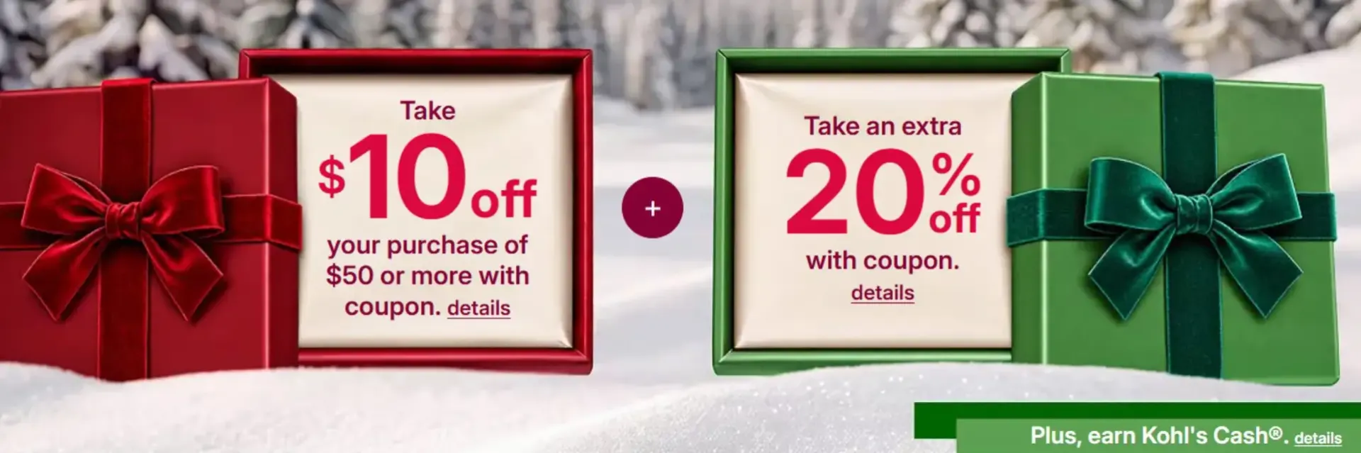 Weekly ad Kohl's: $10 off $50 + 20% off with coupon & Kohl's Cash from October 26 to November 1 2026 - Page 1