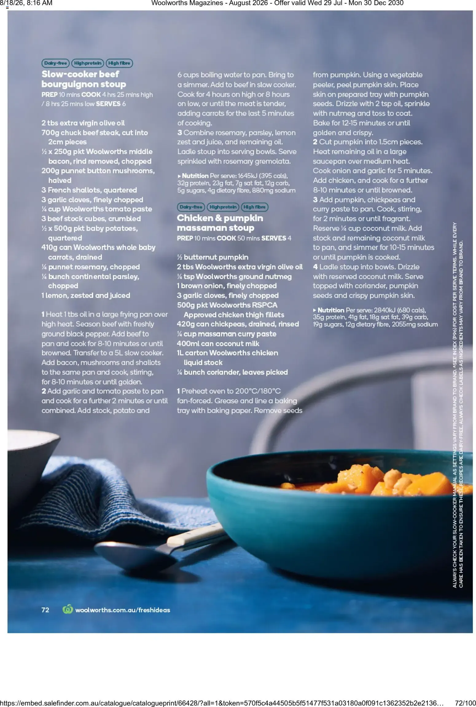 Woolworths Fresh Ideas - August 2026 - Catalogue valid from 29 July to 30 December 2030 - page 72
