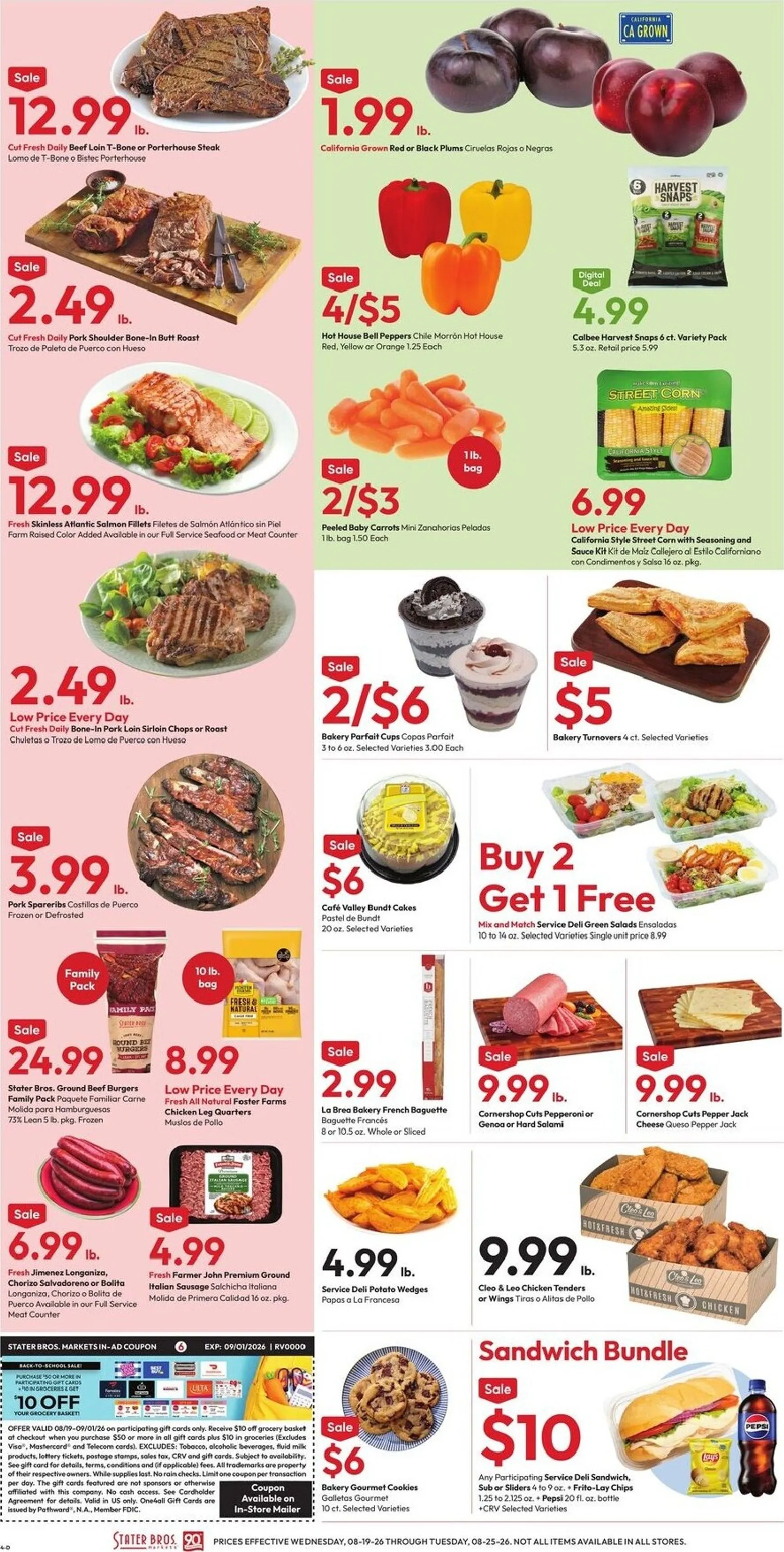 Weekly promotion Current Stater Bros. leaflet valid from Wednesday 08/19/2026 to Tuesday 08/25/2026 spanning from August 19 to August 25 2026 - Page 4 for Catalogue 365