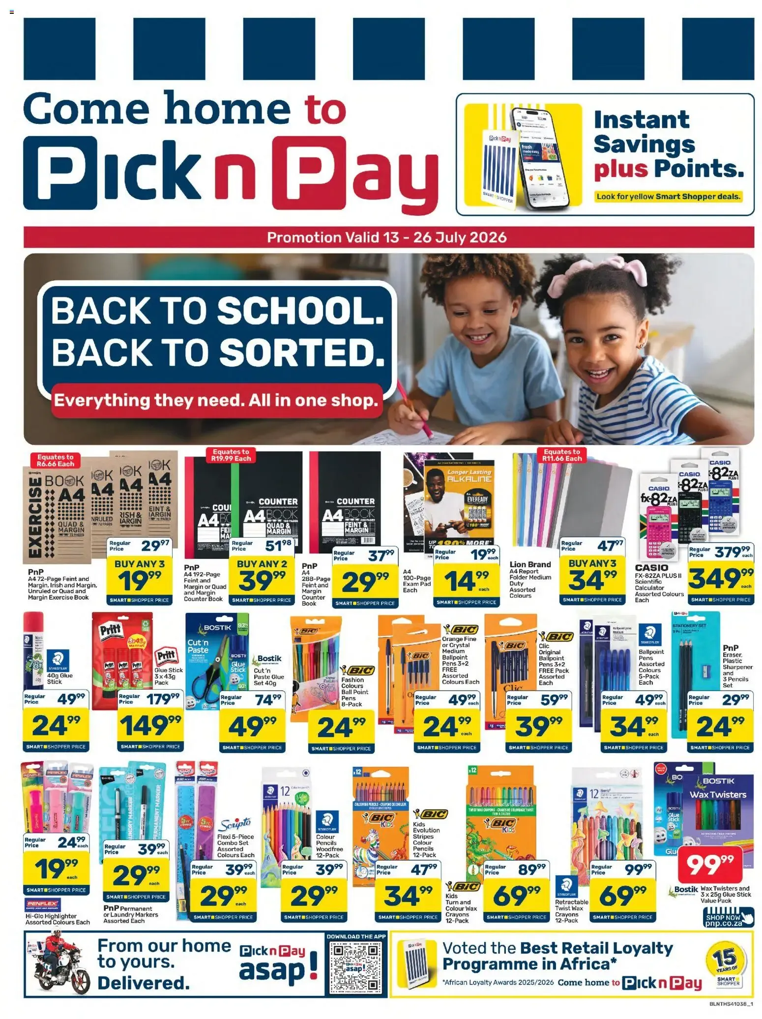 Pick n Pay - Back To School Specials (13/07/2026 - 26/07/2026) Online from 13 July to 26 July 2026 - Catalogue Page 1