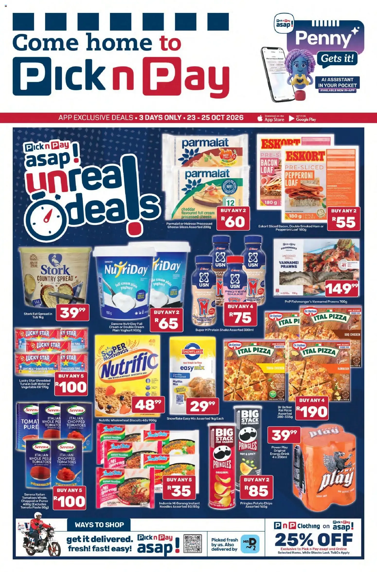 Pick n Pay asap! Unreal Deals (23/10/2026 - 25/10/2026) Online from 23 October to 25 October 2026 - Catalogue Page 1