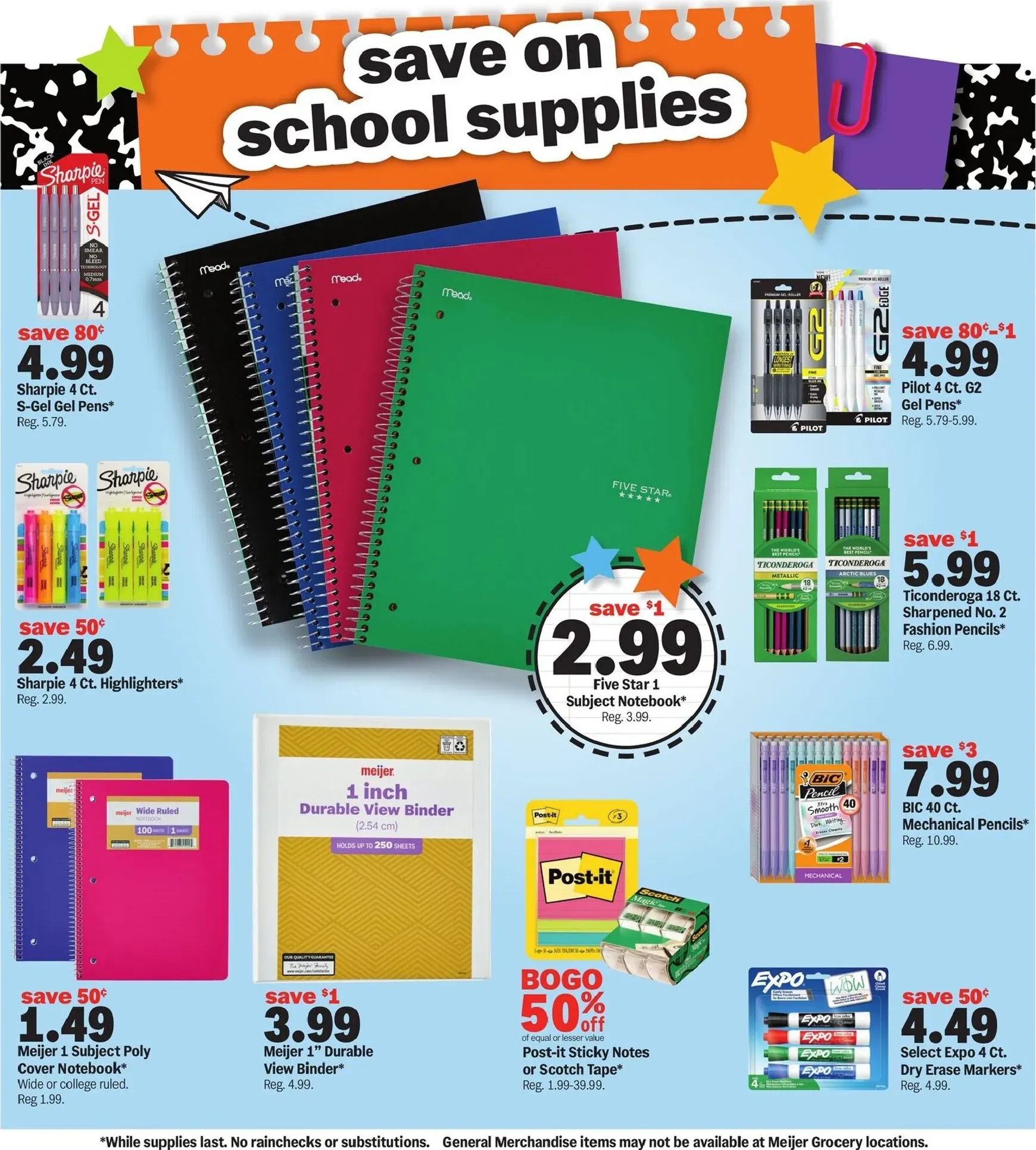 Weekly ad Future Meijer - School deals under $1 flyer valid from Wednesday 08/12/2026 to Tuesday 08/25/2026 from August 12 to August 25 2026 - Page 3