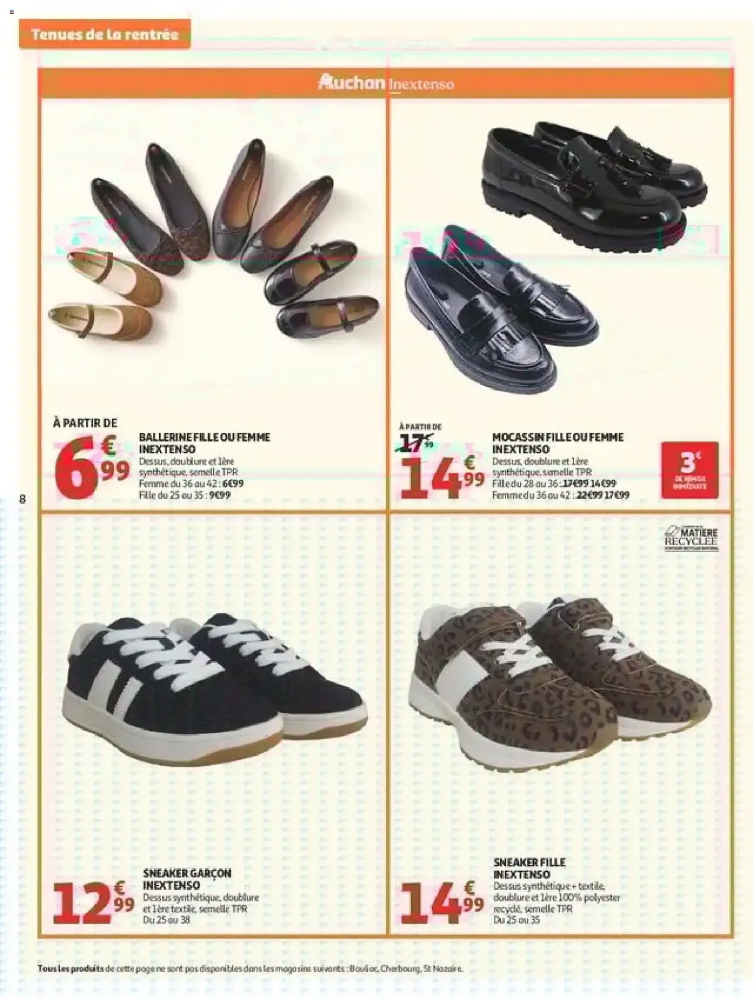 Auchan: Spécial Tenues de la Rentrée à Prix K.O. du 11 août au 6 septembre 2026 - Catalogue page 8