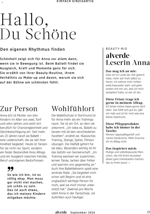 dm Magazin alverde von 1. September bis 30. September 2026 - Prospekt seite 23