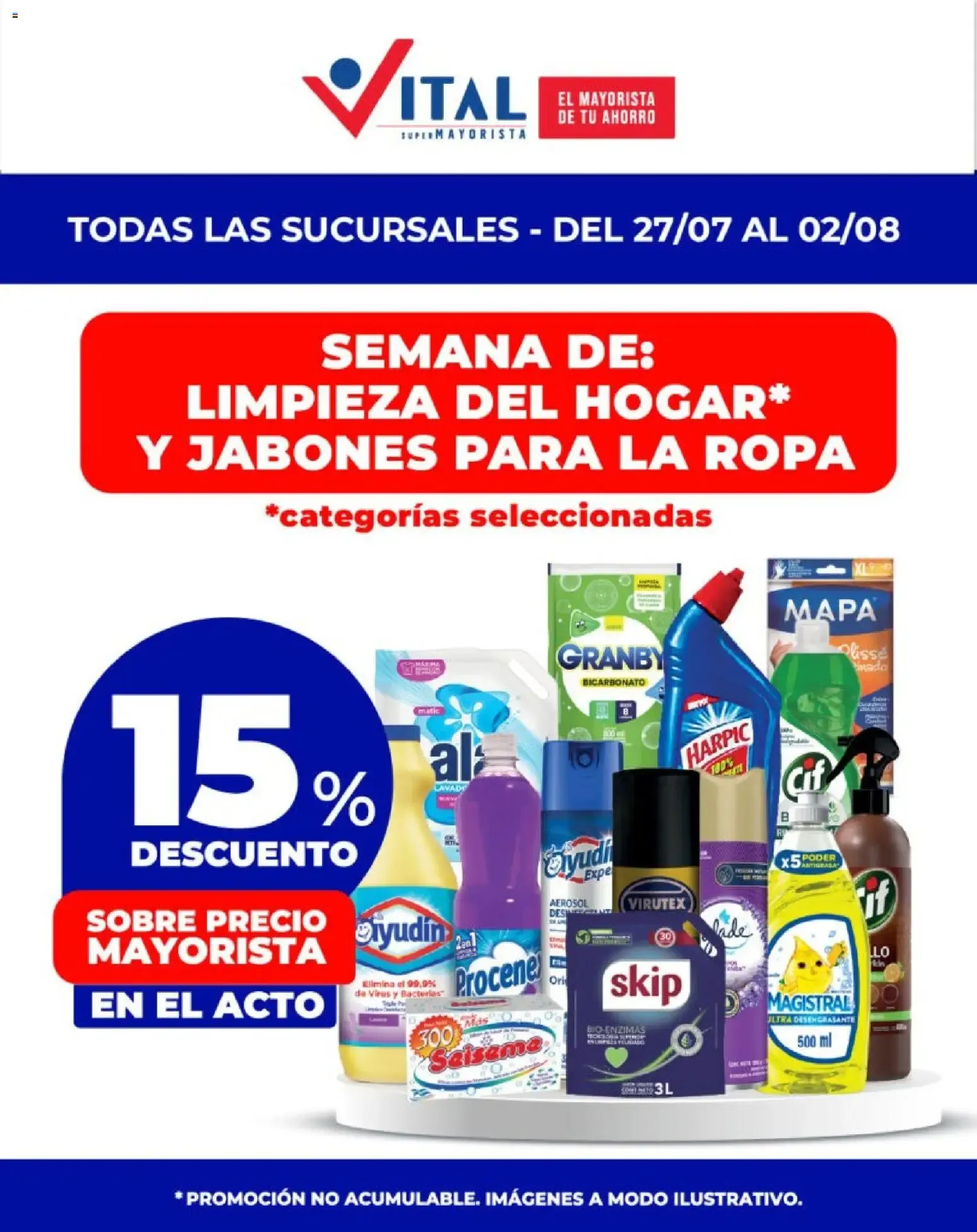 Ofertas de Vital Supermayorista: Semana de Limpieza del Hogar y Jabones para la Ropa 27 de julio al 2 de agosto 2026 - Página 1 del catálogo