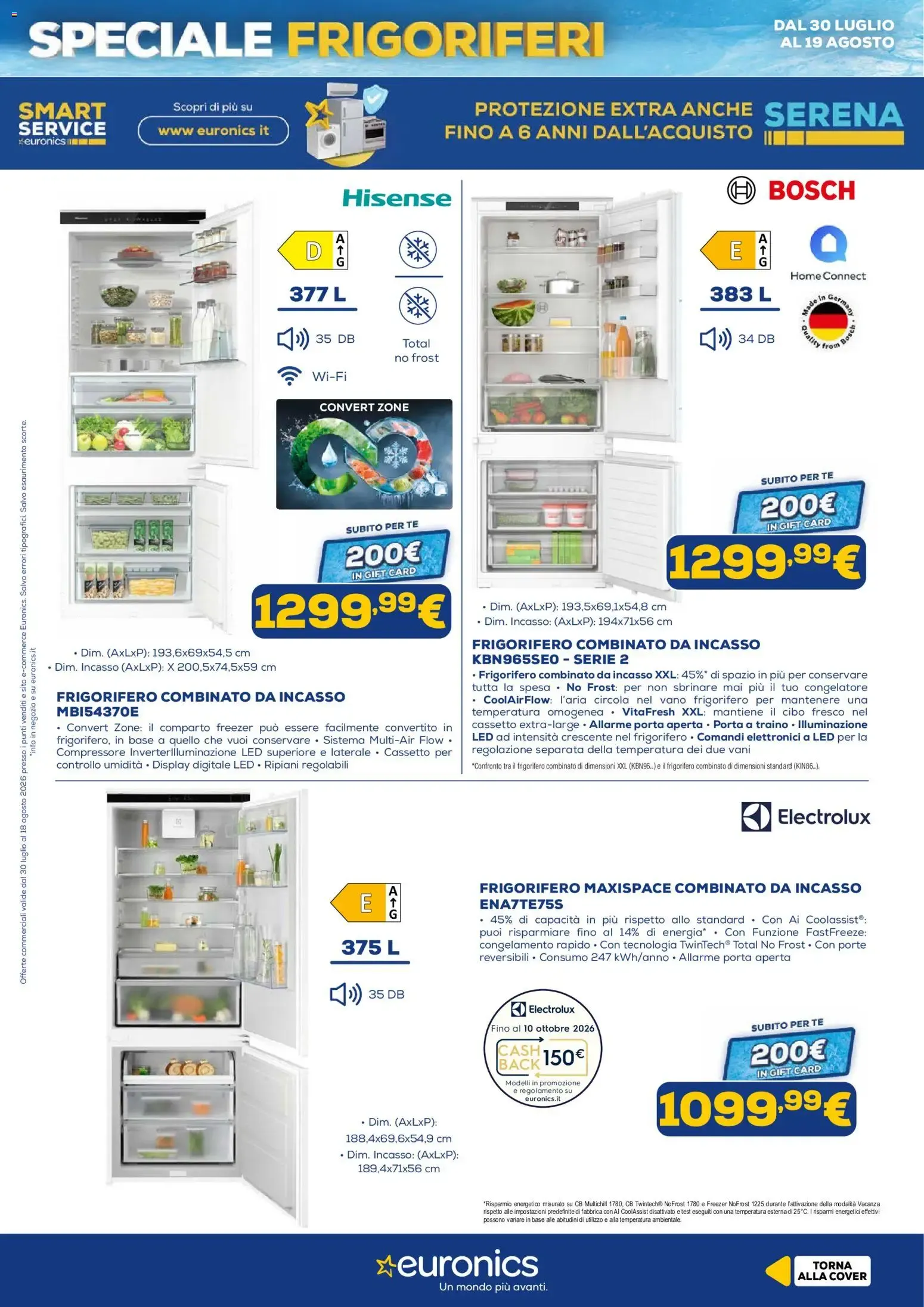 Euronics Speciale Frigoriferi da 30 luglio a 18 agosto di 2026 - Pagina del volantino 15
