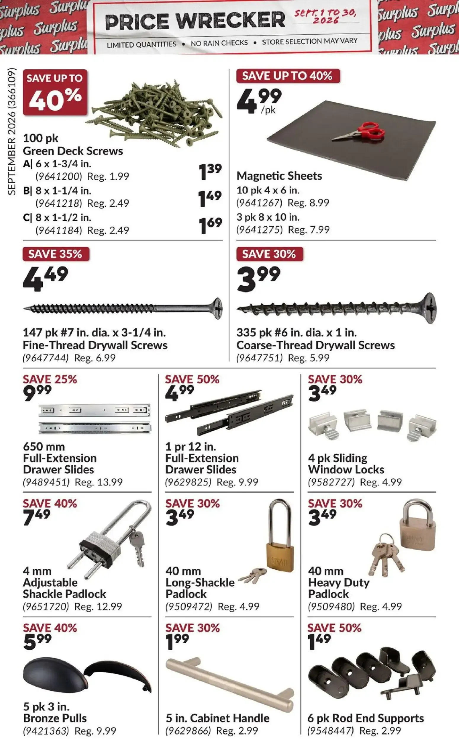 Princess Auto flyer- Price Wrecker from Sep 1, 2026 > weekly specials & deals from September 1 to September 30 2026 - flyer page 10