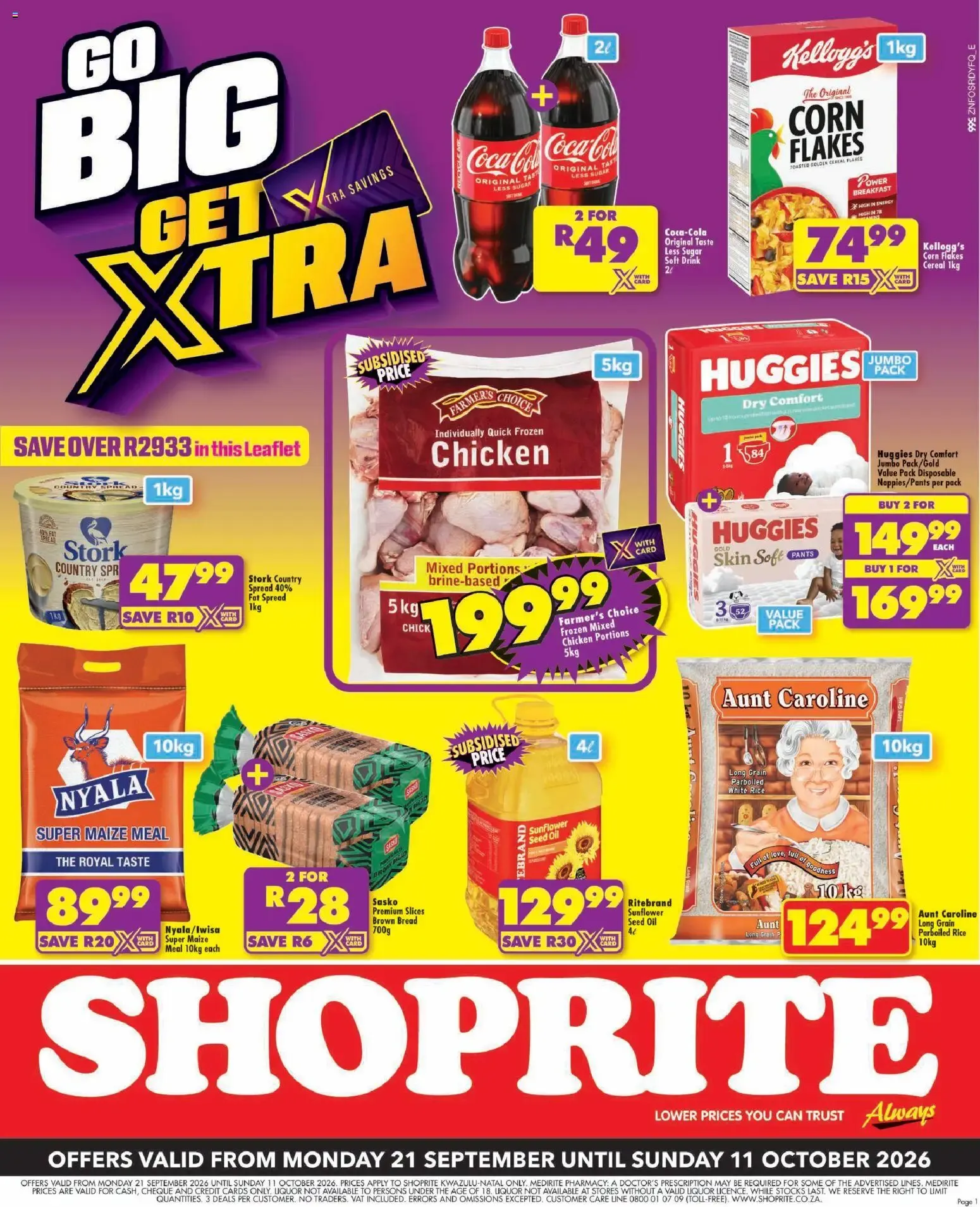 Shoprite Specials (21/09/2026 - 11/10/2026) → Online Catalogue from 21 September to 11 October 2026 - Catalogue Page 1