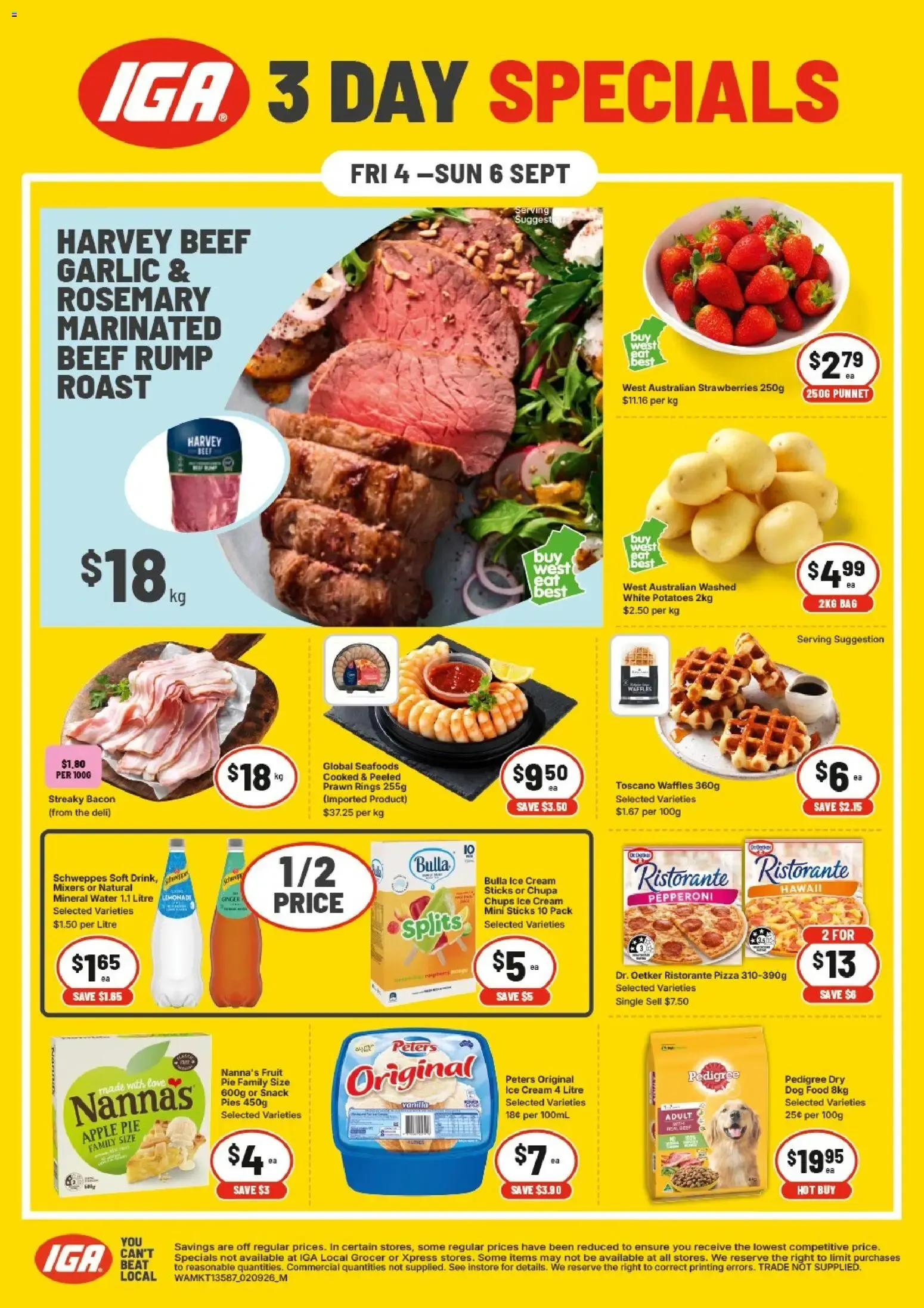 IGA 3 DAY SPECIALS - Catalogue valid from 4 September to 6 September 2026 - page 1