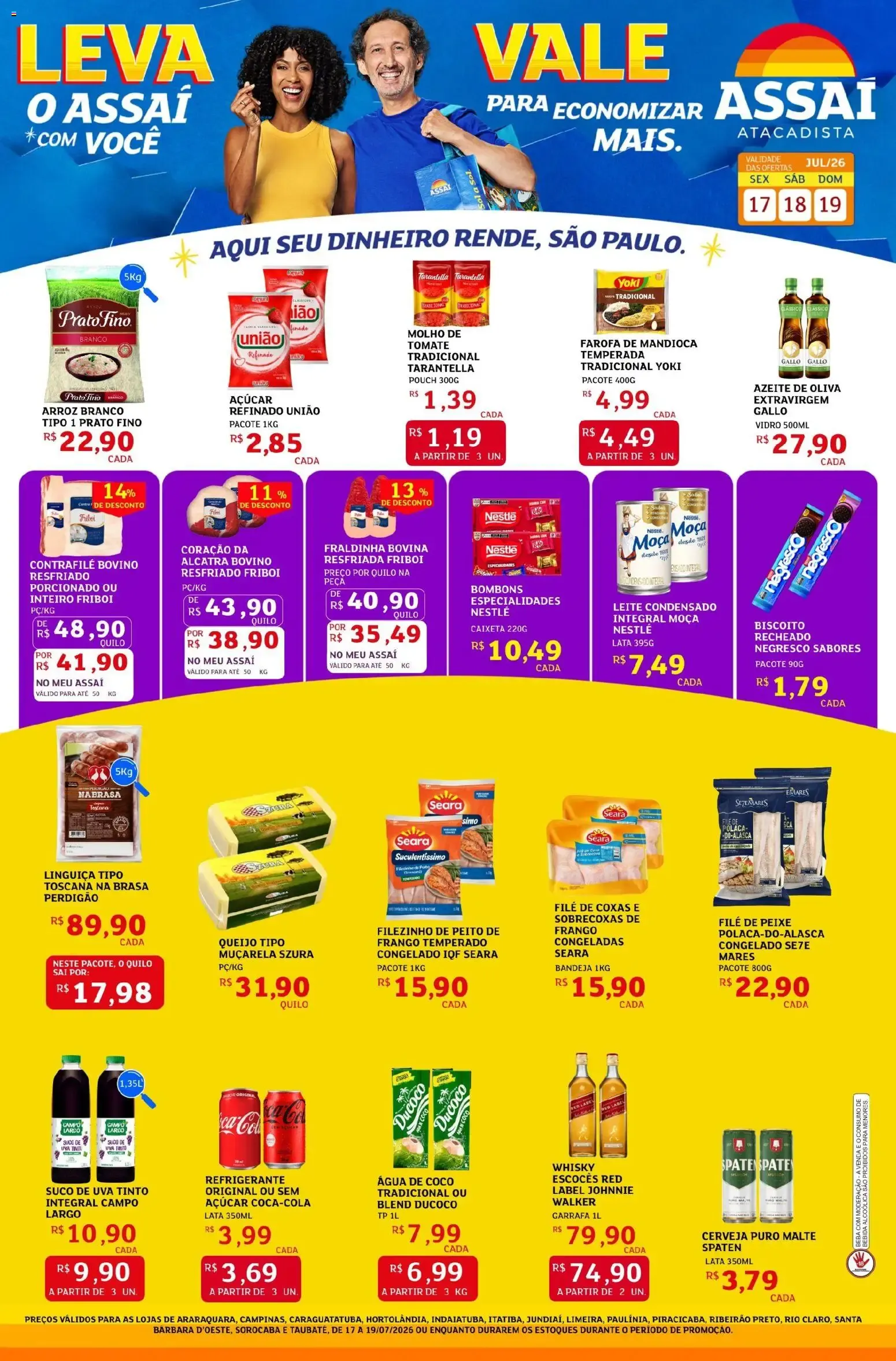 Encarte de Assaí Atacadista ofertas - SP de 17/07/2026 | Promoções Online 17 de julho até 19 de julho 2026 - Pagina 1