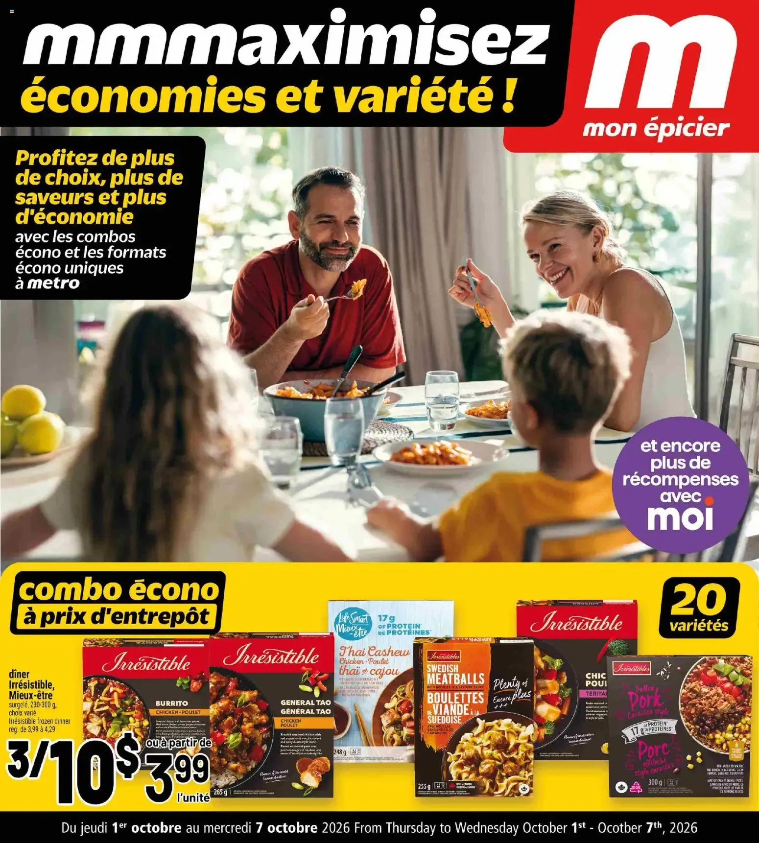 Metro - Cahier mmmaximisez from Oct 1, 2026 > weekly specials & deals from October 1 to October 7 2026 - flyer page 1
