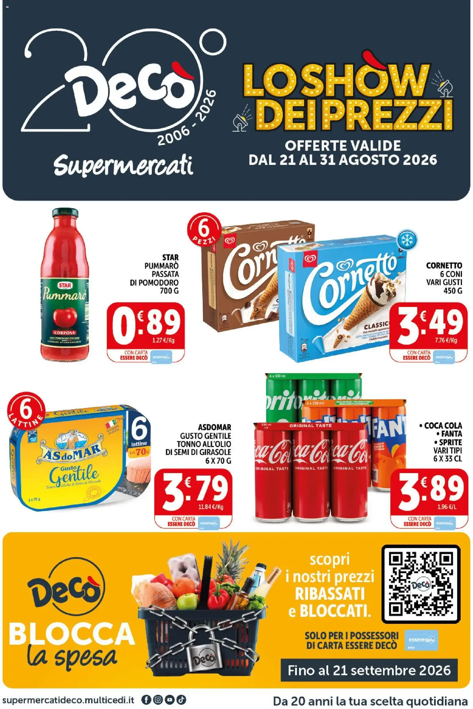 Deco Supermercati - Lo Show dei Prezzi da 21 agosto a 31 agosto di 2026 - Pagina del volantino 1