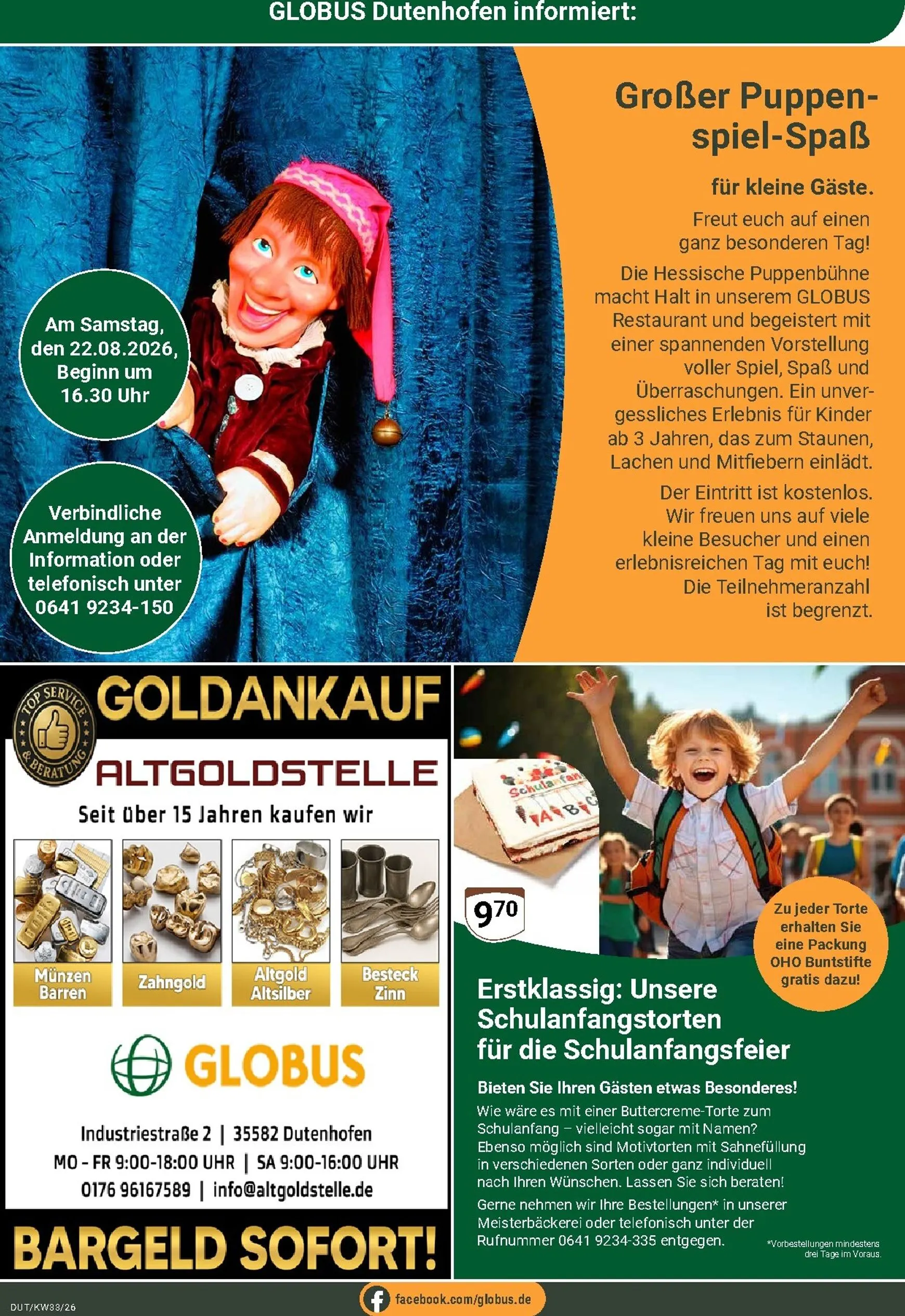 Globus - Dutenhofen Prospekt nächste Woche – von Montag 10.08.2026 bis Samstag 15.08.2026 von 10. August bis 15. August 2026 - Prospekt seite 31
