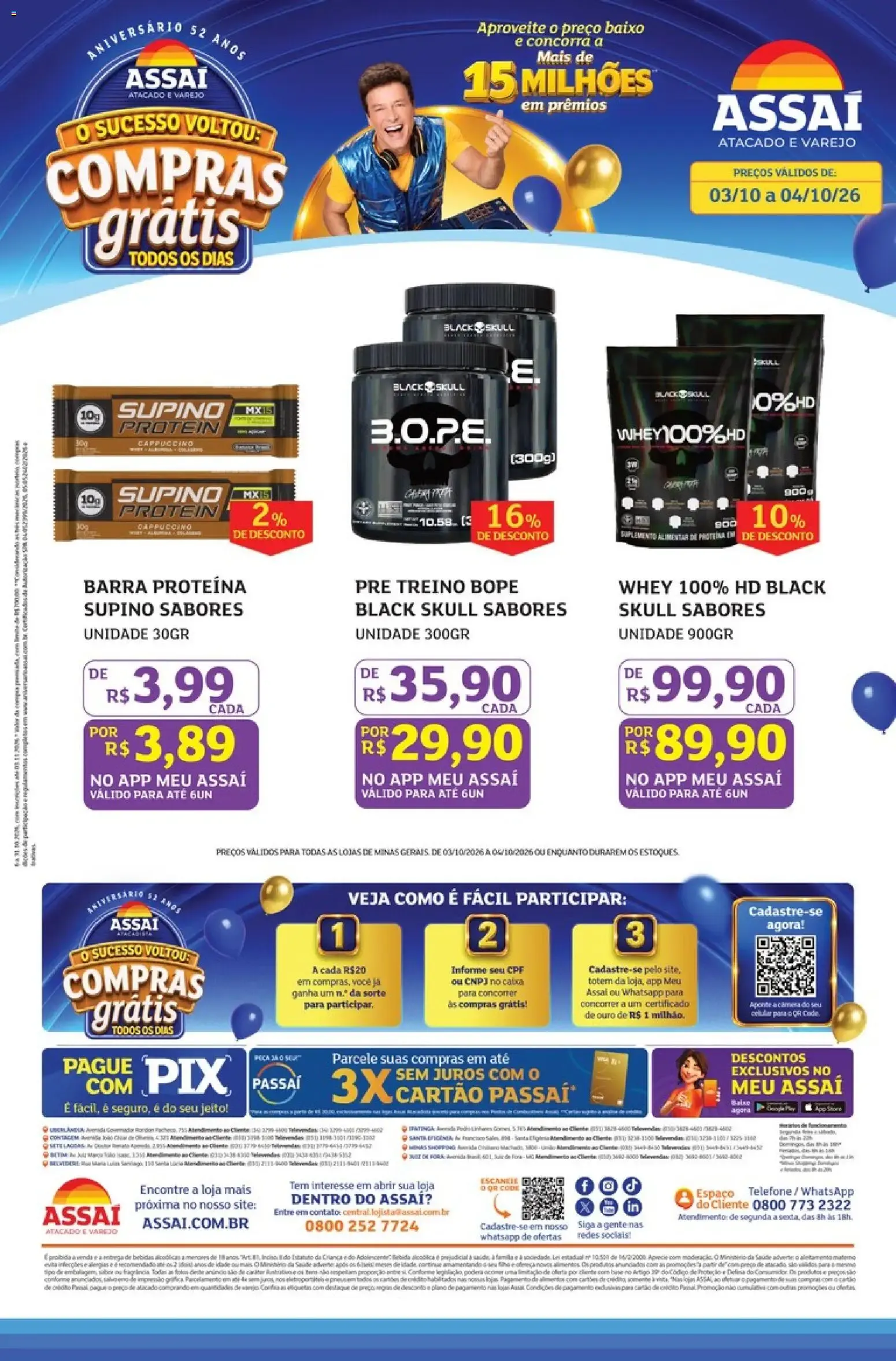 Encarte de Assaí Atacadista ofertas - MG de 03/10/2026 | Promoções Online 3 de outubro até 4 de outubro 2026 - Pagina 1