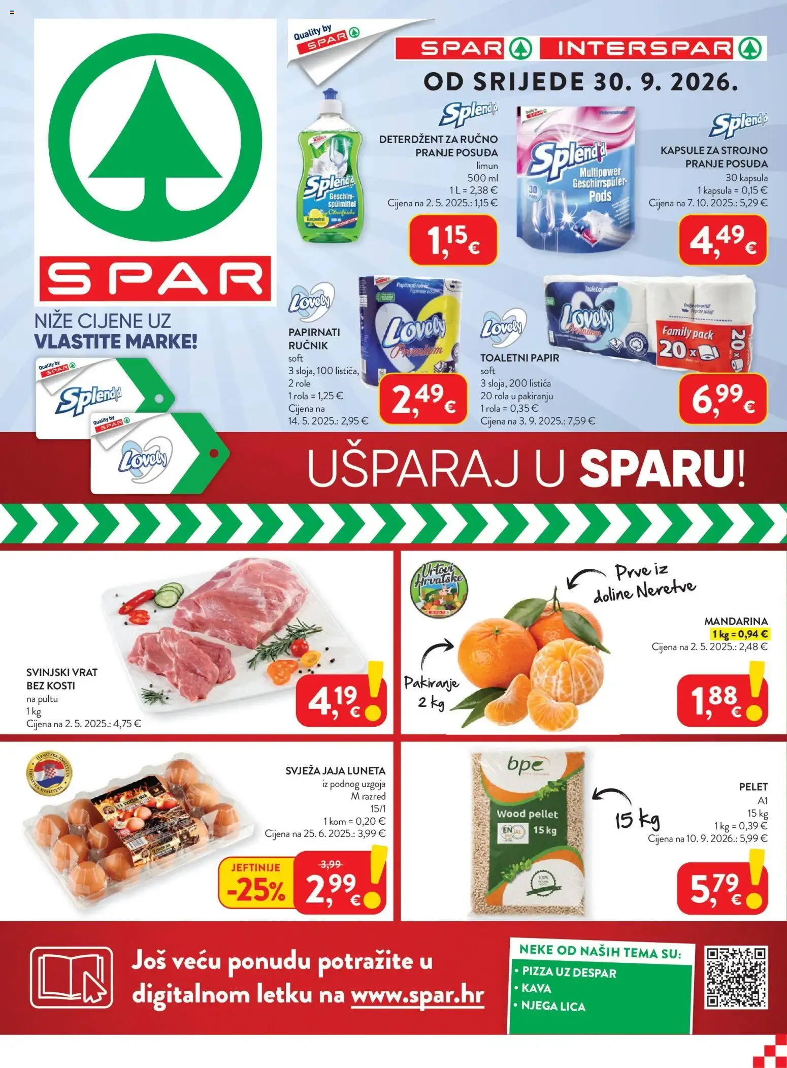 Katalog Spar Katalog novi od 30.09.2026 na listanje > letak digitalni od 30. rujna do 6. listopada 2026. - Pregled Stranica 1