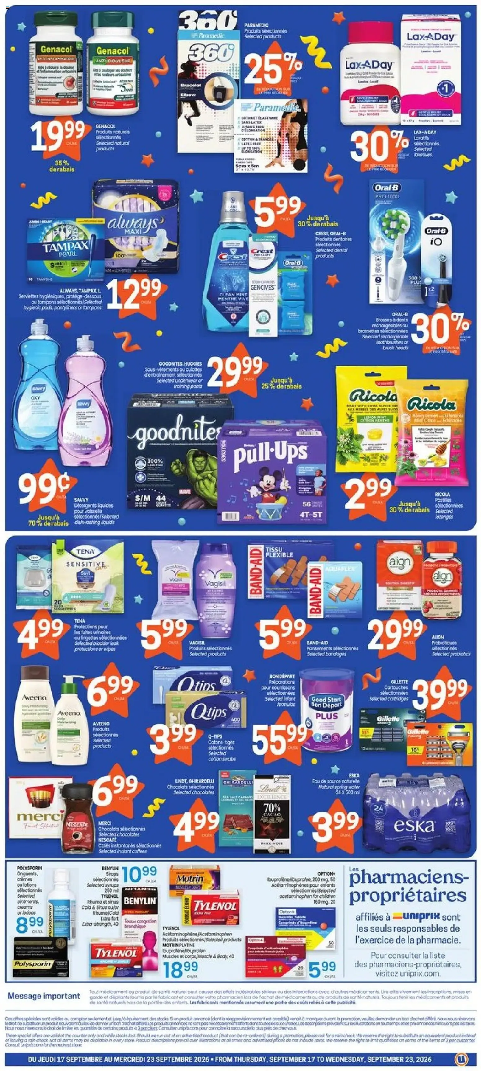 Uniprix weekly flyer / circulaire from Sep 17, 2026 > weekly specials & deals from September 17 to September 23 2026 - flyer page 2