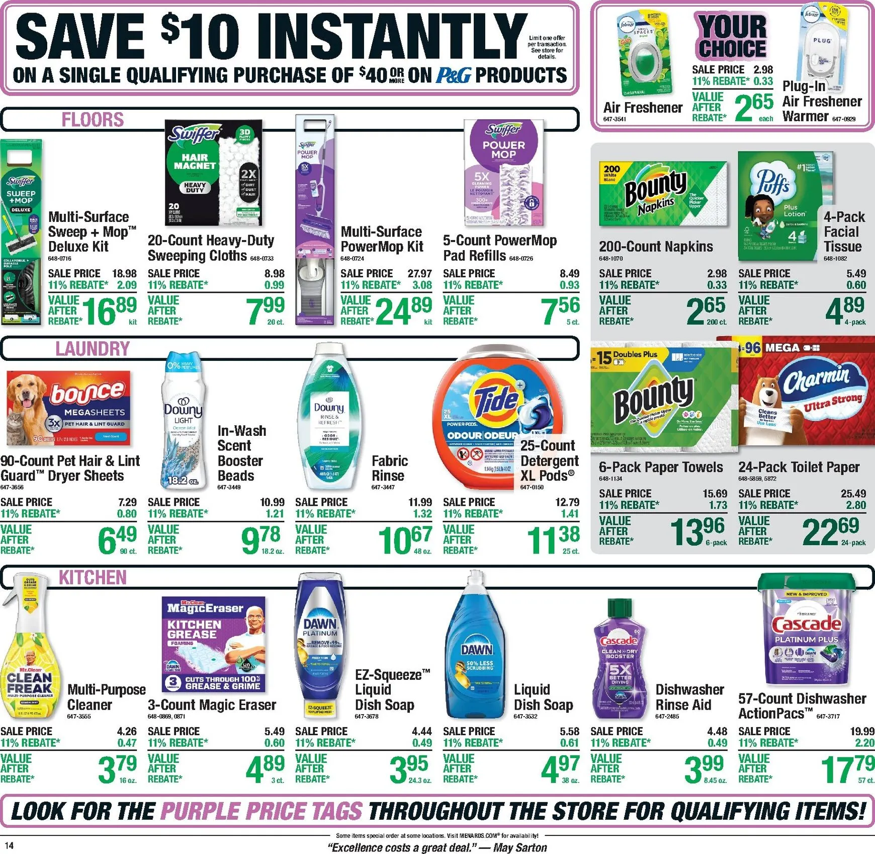 Weekly ad Current Menards - 11% Rebate* Sale leaflet valid from Thursday 10/01/2026 to Sunday 10/11/2026 from October 1 to October 11 2026 - Page 20