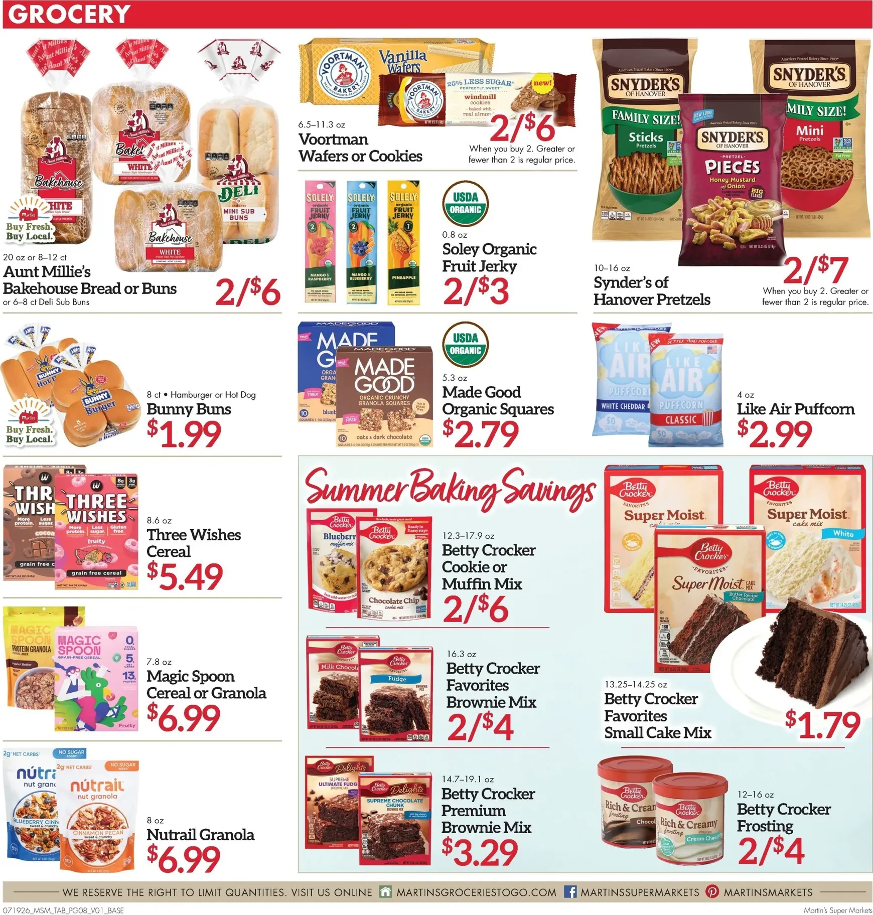 Weekly ad Current Martin's Super Markets - Next Ad leaflet valid from Sunday 07/19/2026 to Saturday 07/25/2026 from July 19 to July 25 2026 - Page 8