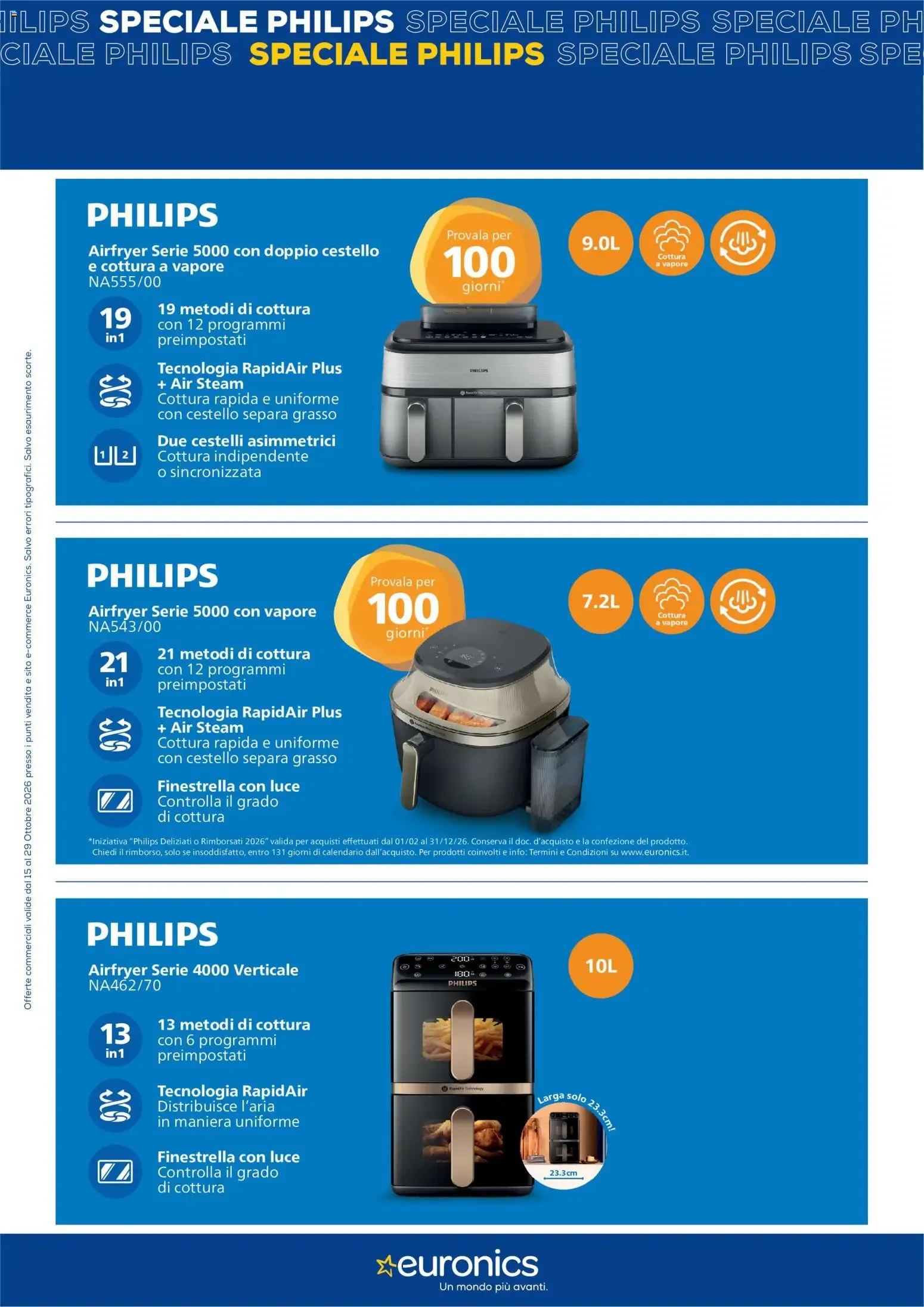 Euronics Tech Speciale Philips Airfryer Serie 5000 da 15 ottobre a 29 ottobre di 2026 - Pagina del volantino 3