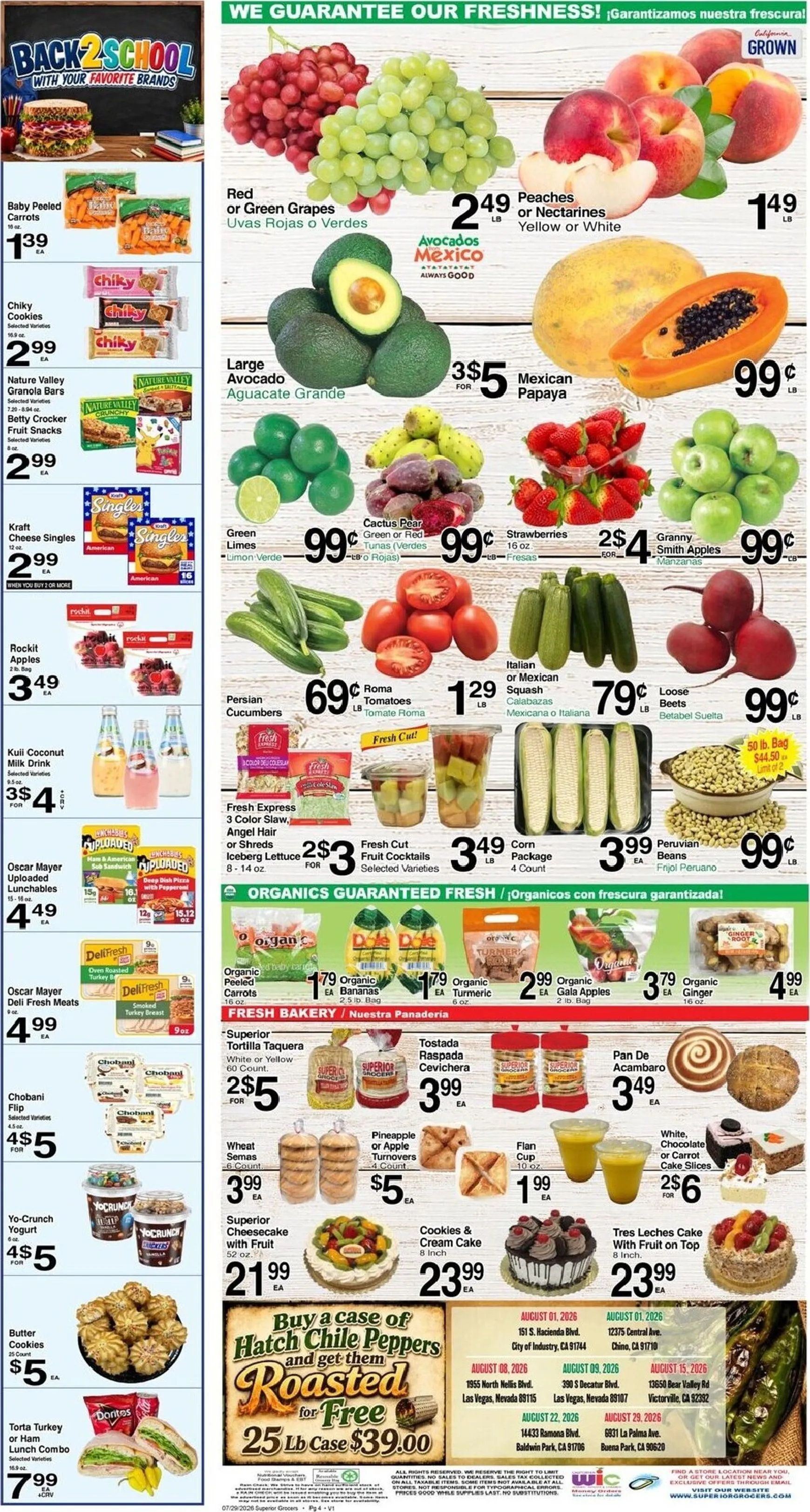Weekly ad Current Superior Grocers leaflet valid from Wednesday 07/29/2026 to Tuesday 08/04/2026 from July 29 to August 4 2026 - Page 4