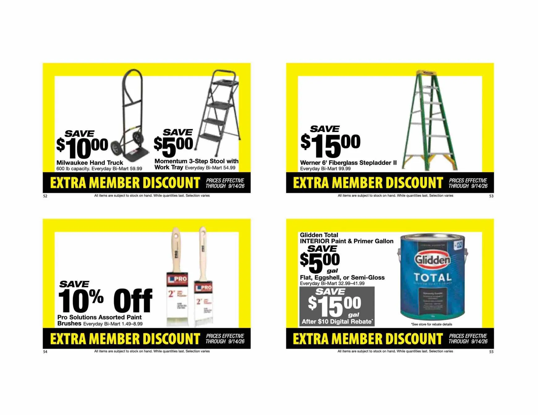 Weekly ad Current Bi-Mart - Extra member discount book leaflet valid from Tuesday 08/25/2026 to Monday 09/14/2026 from August 25 to September 14 2026 - Page 15