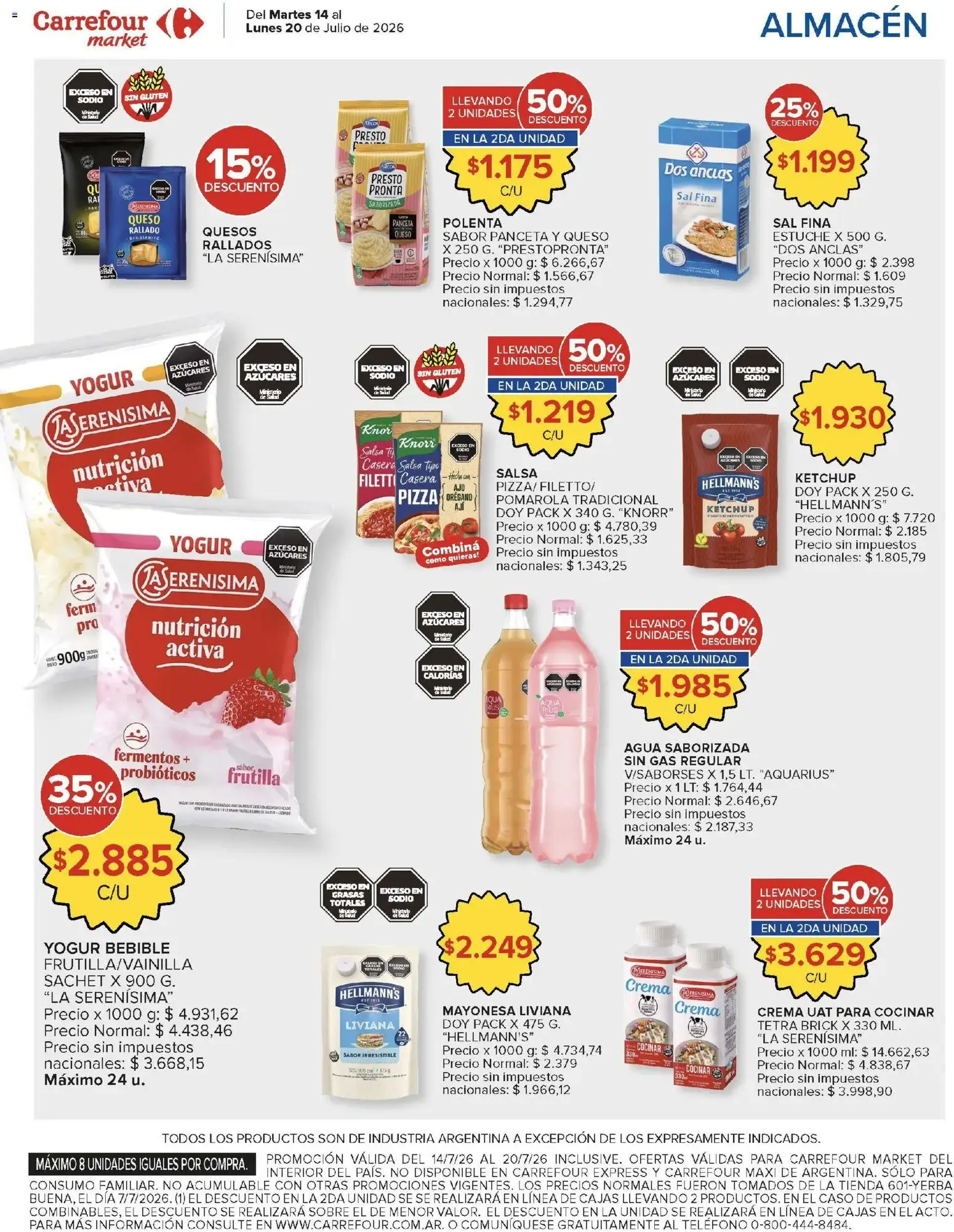 Ofertas de Carrefour ofertas || del 14/07/2026 - 20/07/2026 || Promociones 14 de julio al 20 de julio 2026 - Página 42 del catálogo