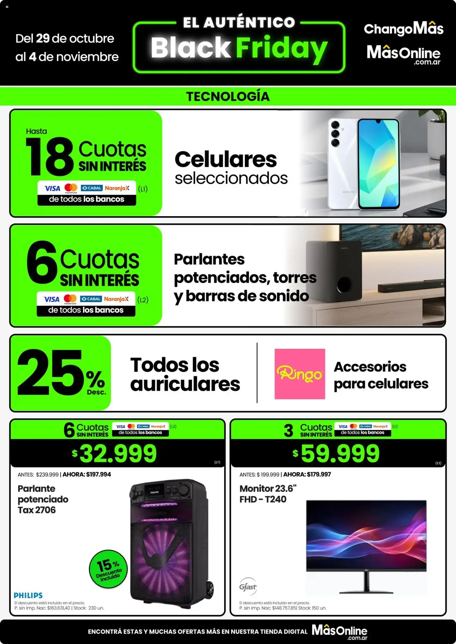 Ofertas de Changomas BLACK FRIDAY Folleto de 29/10/2026 29 de octubre al 4 de noviembre 2026 - Página 9 del catálogo