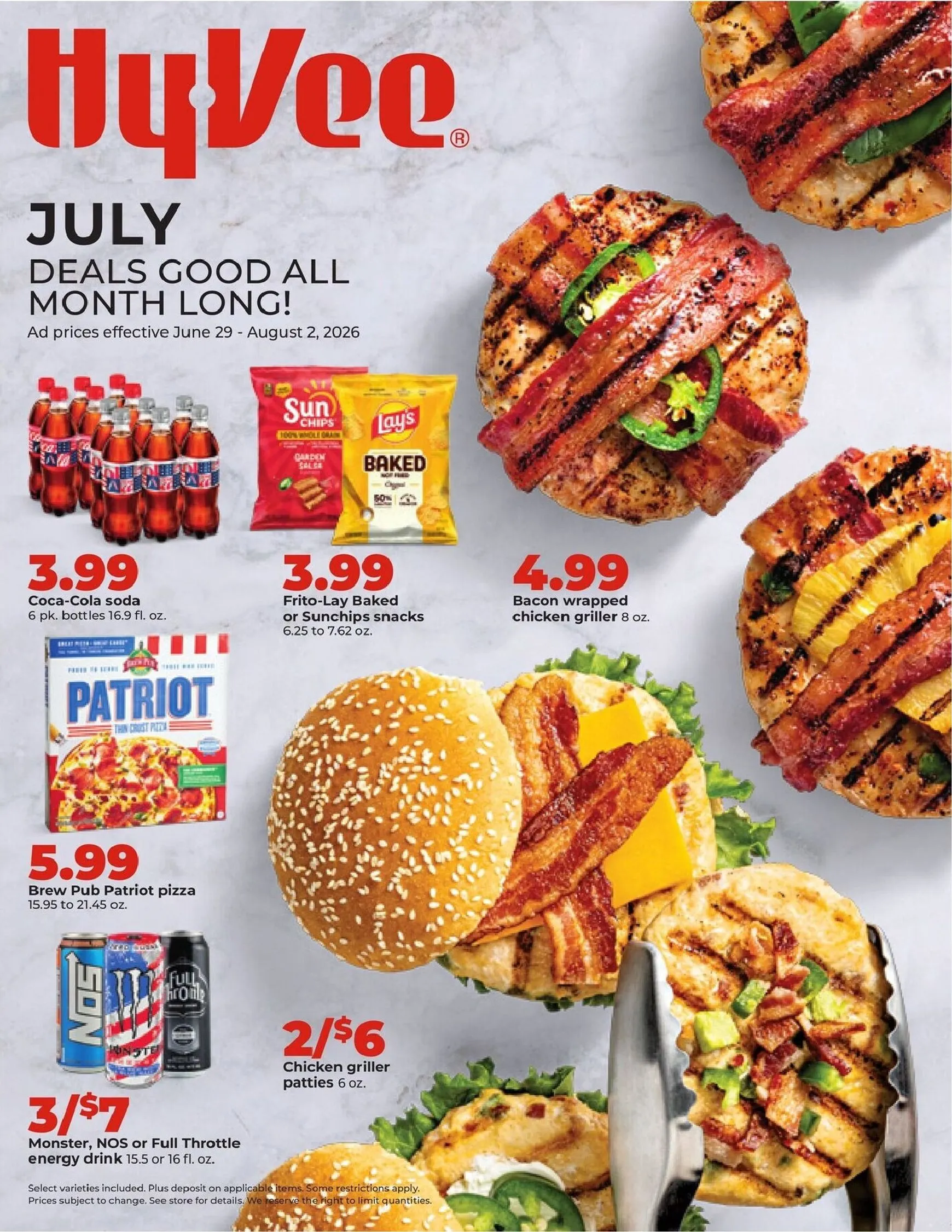 Weekly ad Current Hy Vee - Monthly leaflet valid from Monday 06/29/2026 to Sunday 08/02/2026 from June 29 to August 2 2026 - Page 1