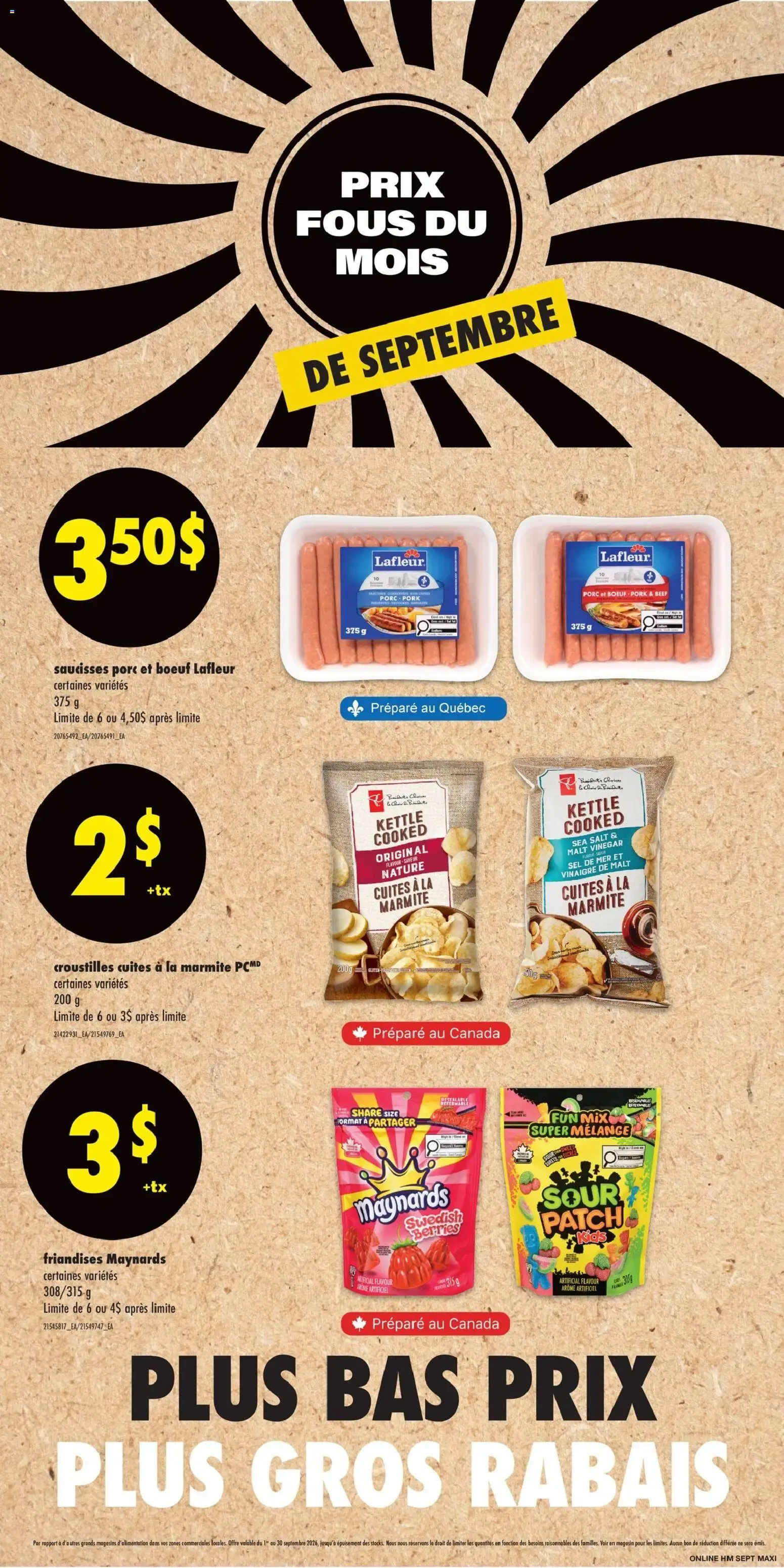Maxi - Méga Méga vente from September 17 to September 23 2026 - flyer page 4