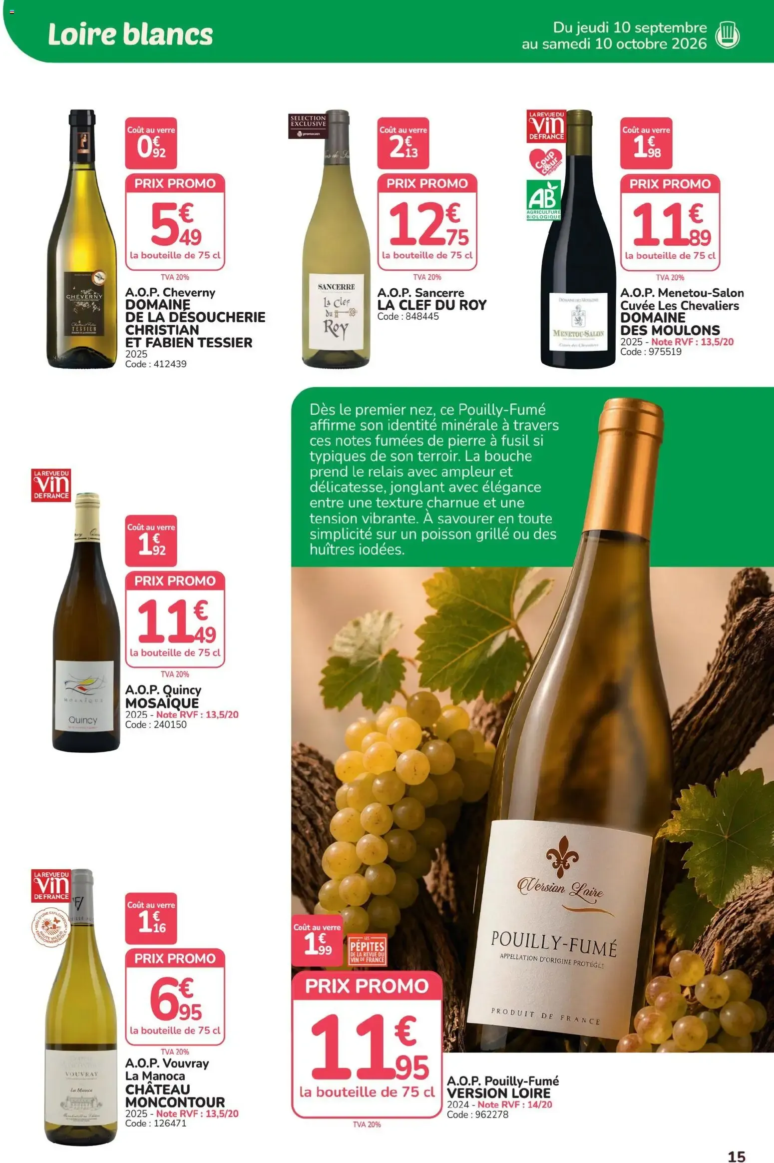 Promocash Foire aux vins à partir du 10/09/2026 - promo en ligne du 10 septembre au 10 octobre 2026 - Catalogue page 15