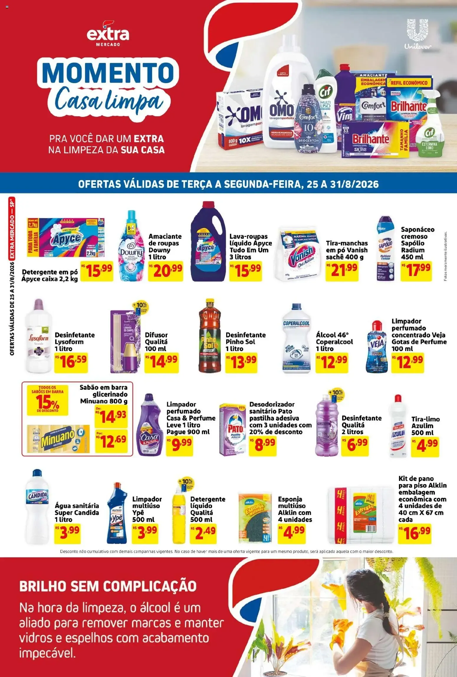 Folheto Extra ofertas de Mercado Casa Limpa de 25/08/2026 | Promoção