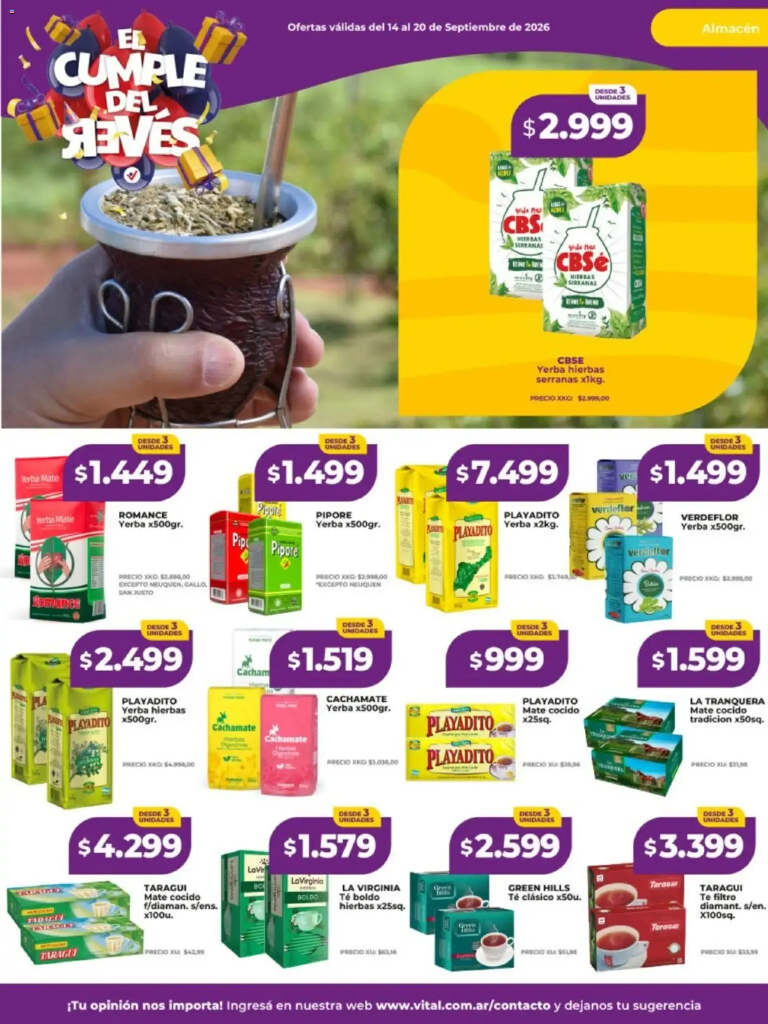 Ofertas de Vital - Ofertas || del 14/09/2026 - 20/09/2026 || Catálogo 14 de septiembre al 20 de septiembre 2026 - Página 20 del catálogo