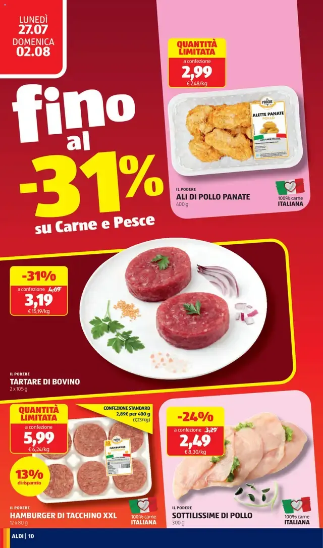 Aldi volantino - scopri il nuovo volantino valido dal 27/07/2026 ⭐️ da 27 luglio a 2 agosto di 2026 - Pagina del volantino 10