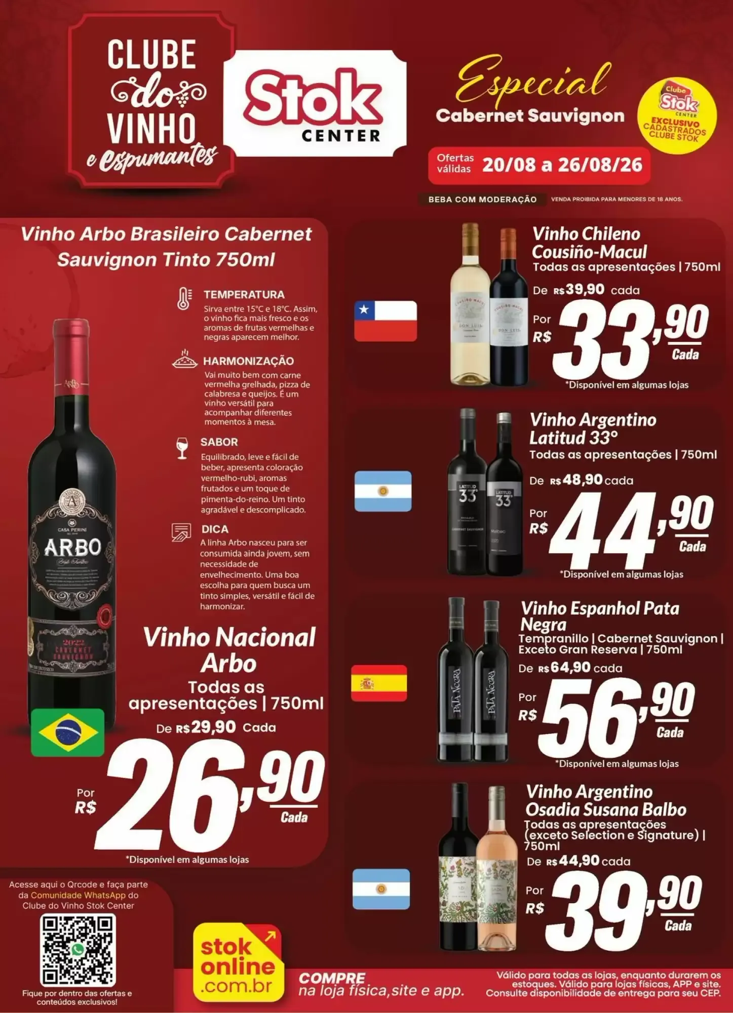 Encarte de Stok Center - Especial Vinhos e Espumantes 20 de agosto até 26 de agosto 2026 - Pagina 1