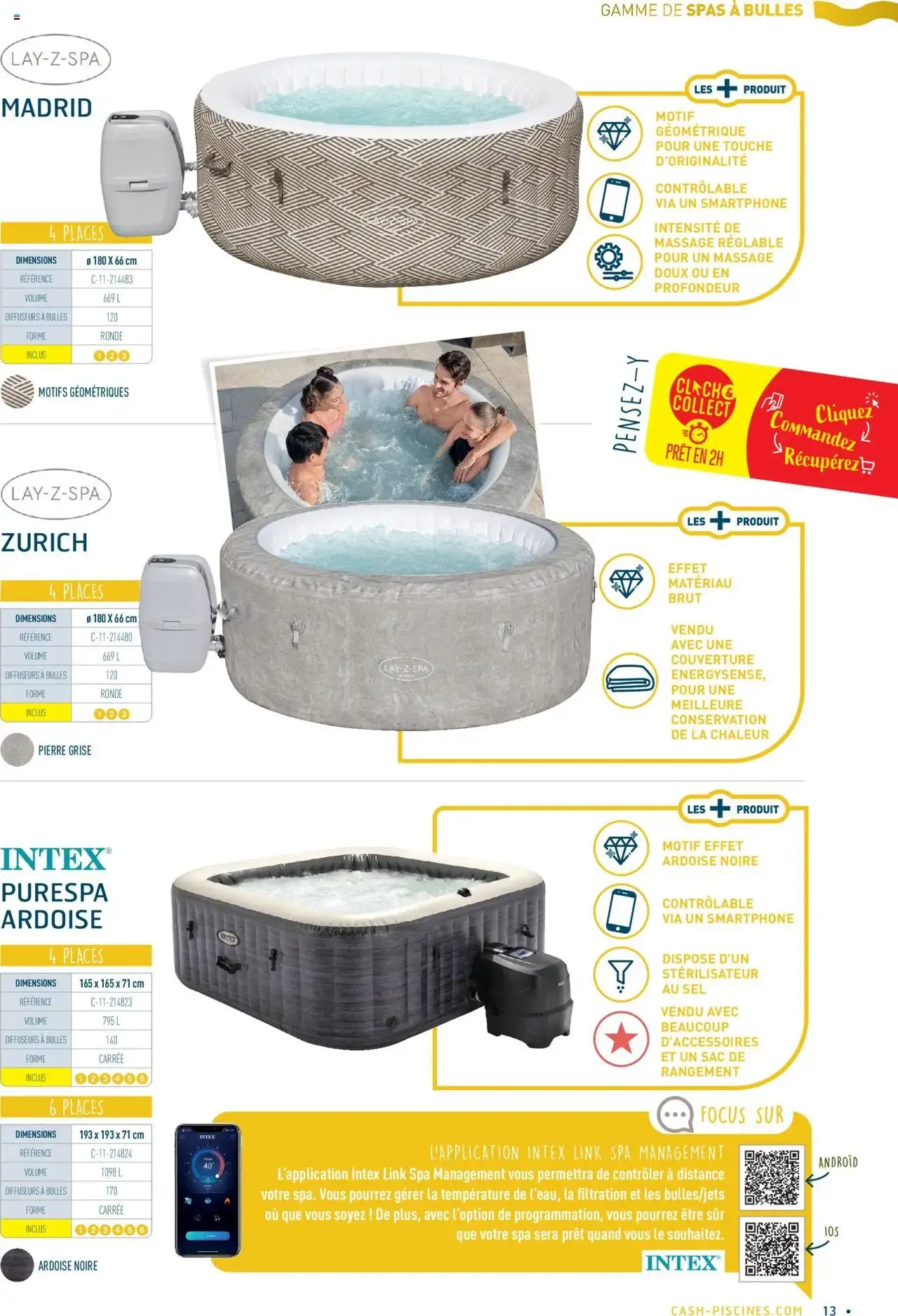 Cash Piscines Guide spas gonflables à partir du 01/03/2024 - promo en ligne du 1 mars au 30 septembre 2026 - Catalogue page 13