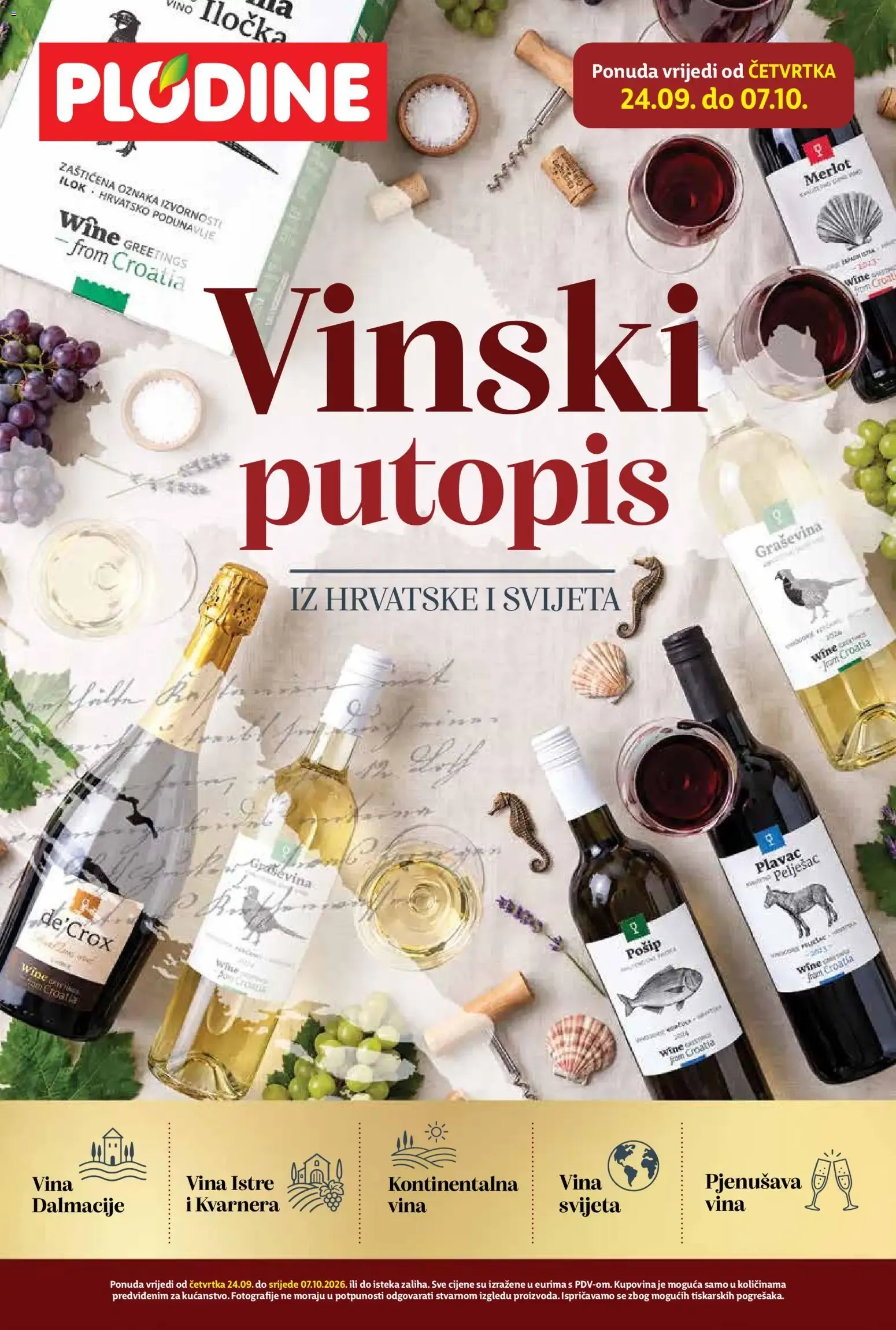 Katalog Plodine Vinnski putopis novi od 24.09.2026 na listanje > letak digitalni od 24. rujna do 7. listopada 2026. - Pregled Stranica 1