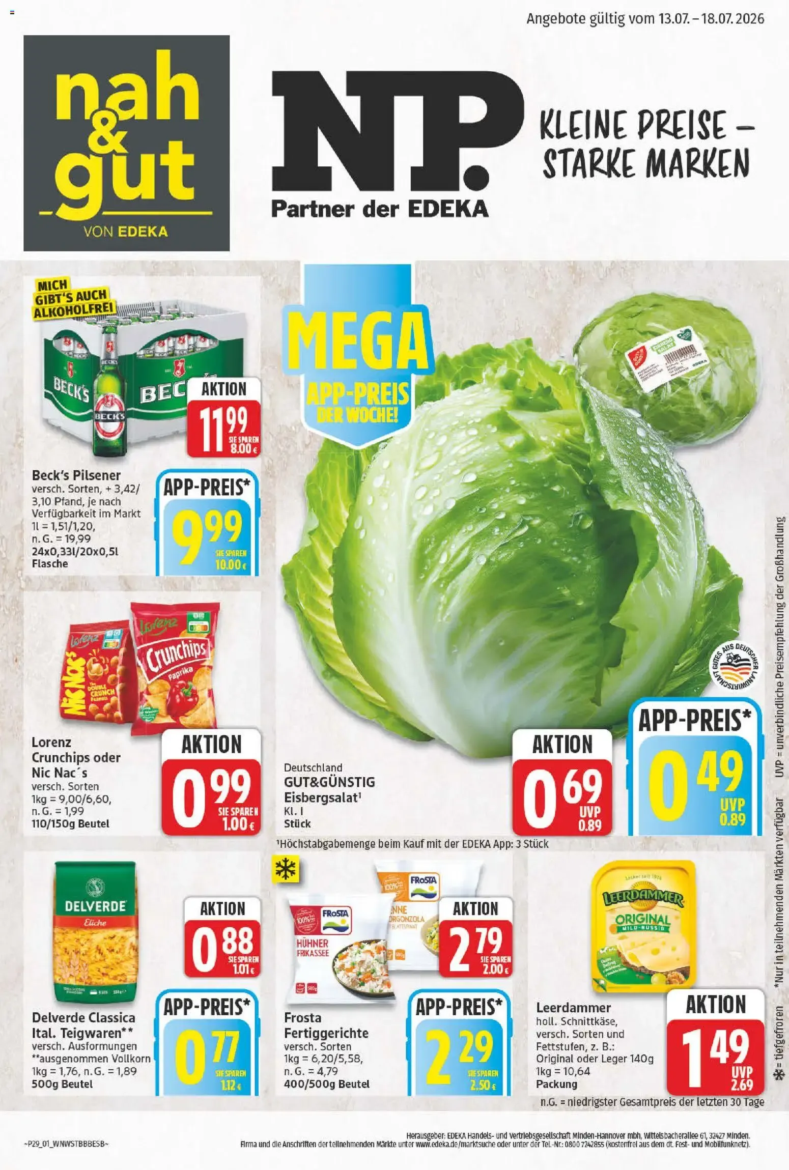 NP Discount Prospekt (ab 13.07.2026) zum Blättern von 13. Juli bis 18. Juli 2026 - Prospekt seite 1
