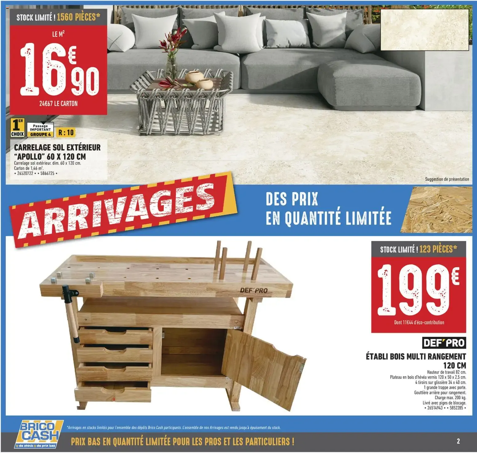 Brico Cash - 100% Arrivages: Prix bas en quantité limitée du 19 juin au 2 juillet 2026 - Catalogue page 2