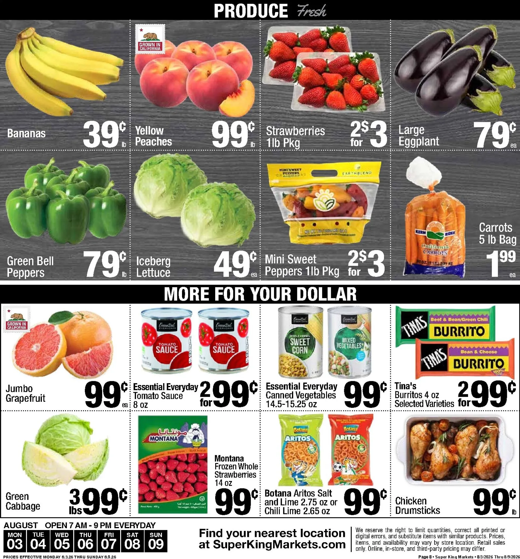 Weekly ad SK SUPER KING WEEKLY DEALS from August 2 to August 8 2026 - Page 8