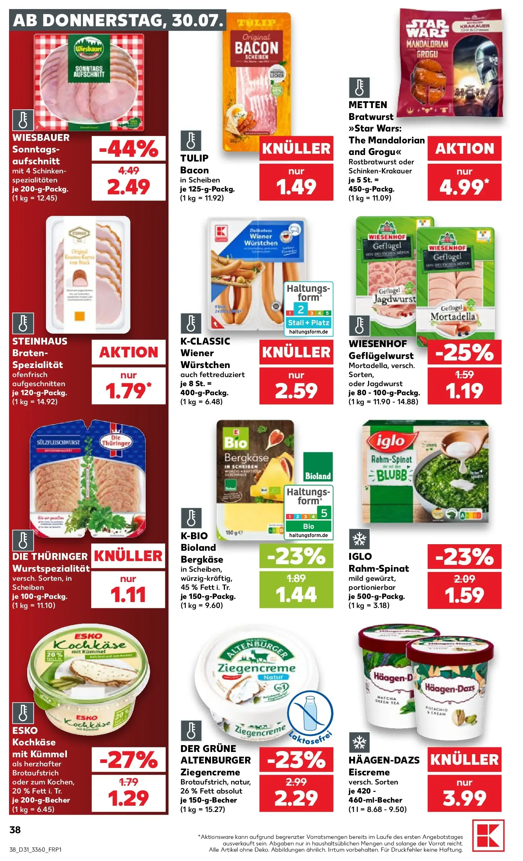 Prospekt Kaufland ab 30.07.2026 » Angebote Online zum Blättern von 30. Juli bis 5. August 2026 - Prospekt seite 38