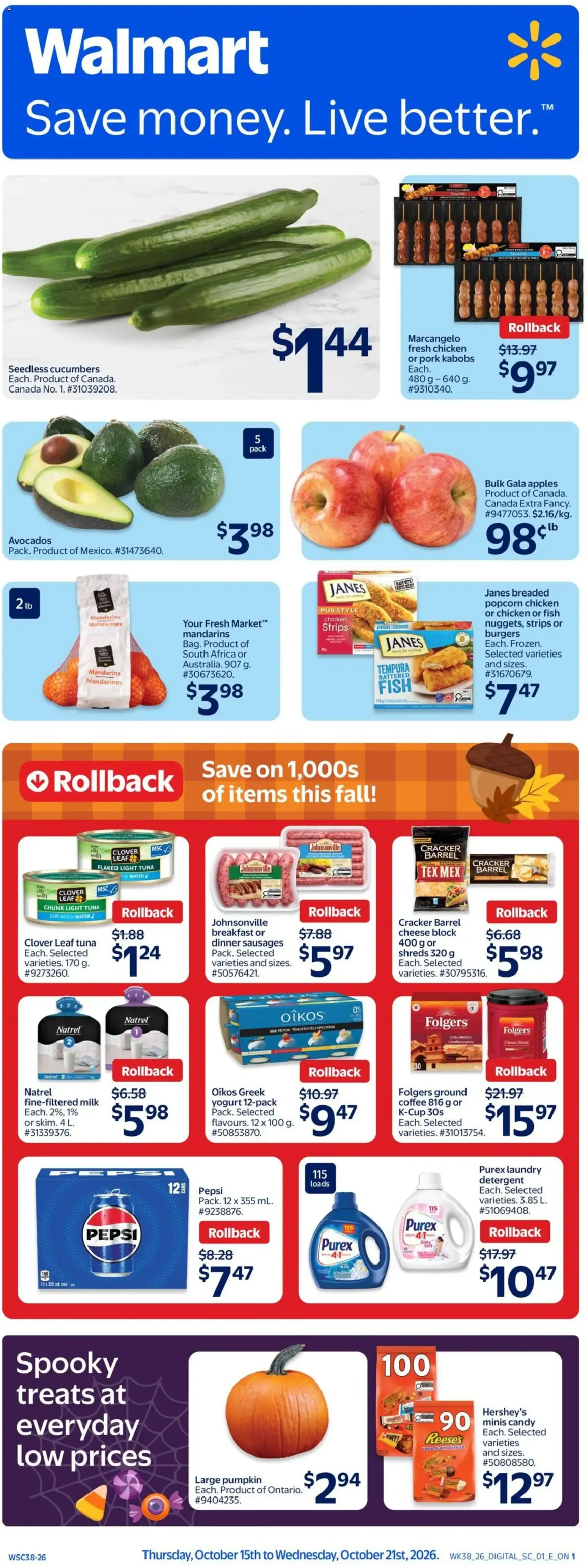 Walmart weekly flyer from Oct 15, 2026 > weekly specials & deals from October 15 to October 21 2026 - flyer page 1