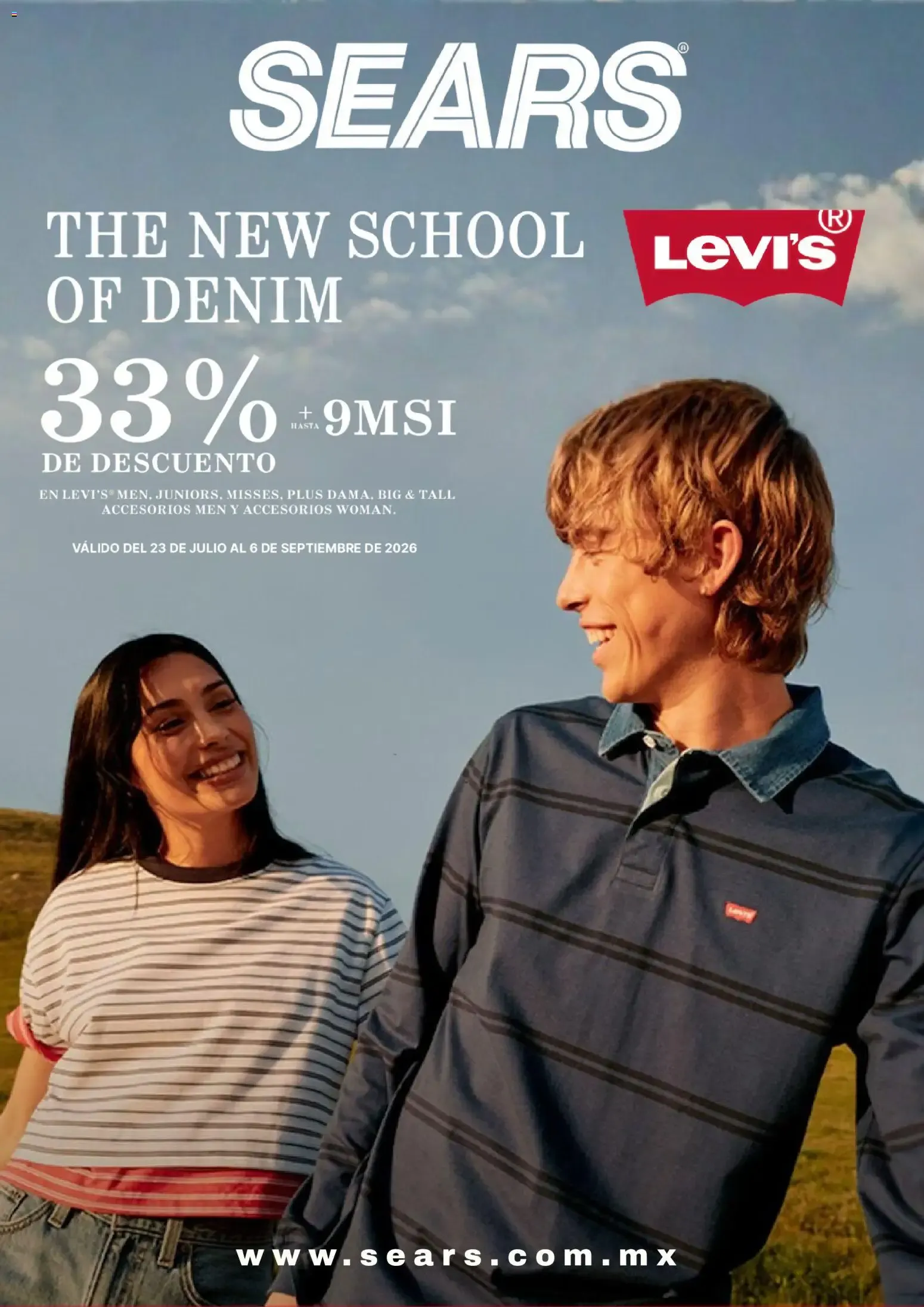 Catálogo de Sears: The New School of Denim 23 de julio al 6 de septiembre 2026 - Pagina 1