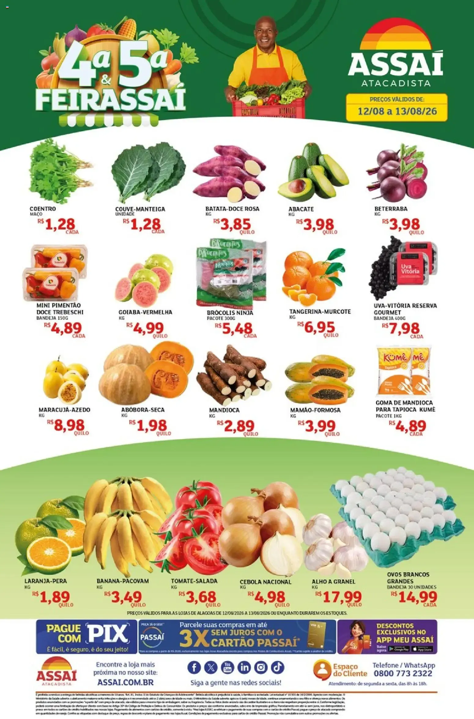 Encarte de Assaí Atacadista ofertas - AL de 12/08/2026 | Promoções Online 12 de agosto até 13 de agosto 2026 - Pagina 1