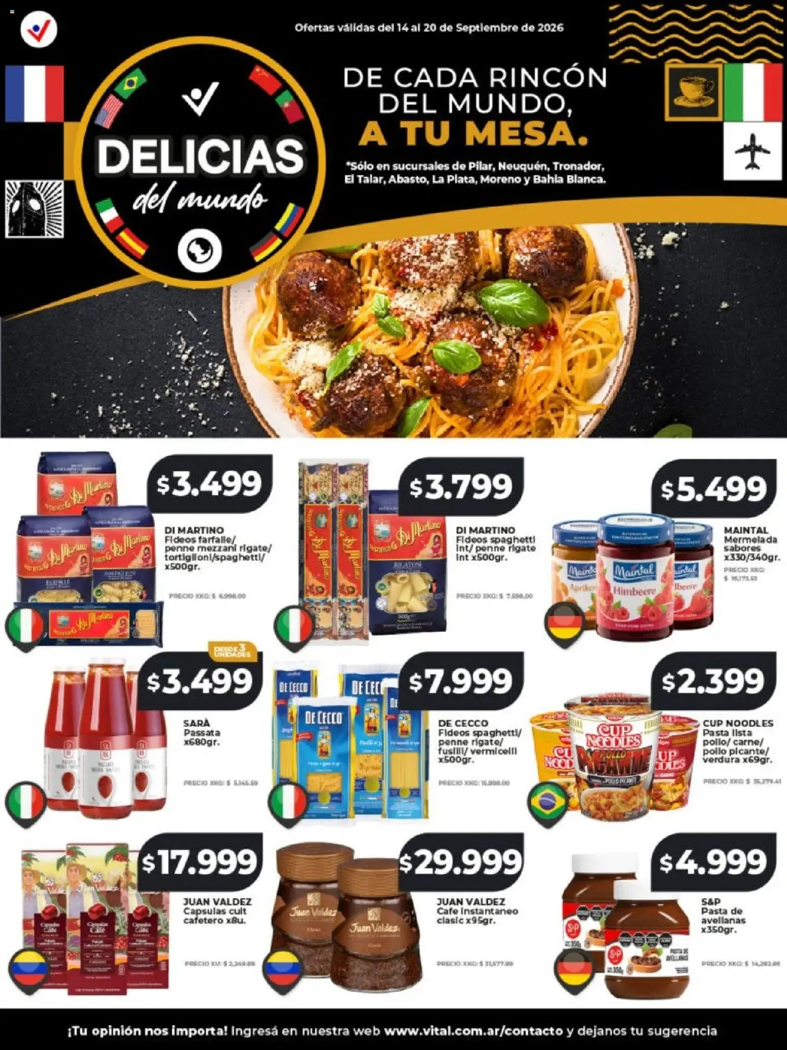 Ofertas de Vital - Delicias del mundo || del 14/09/2026 - 20/09/2026 || Catálogo 14 de septiembre al 20 de septiembre 2026 - Página 1 del catálogo