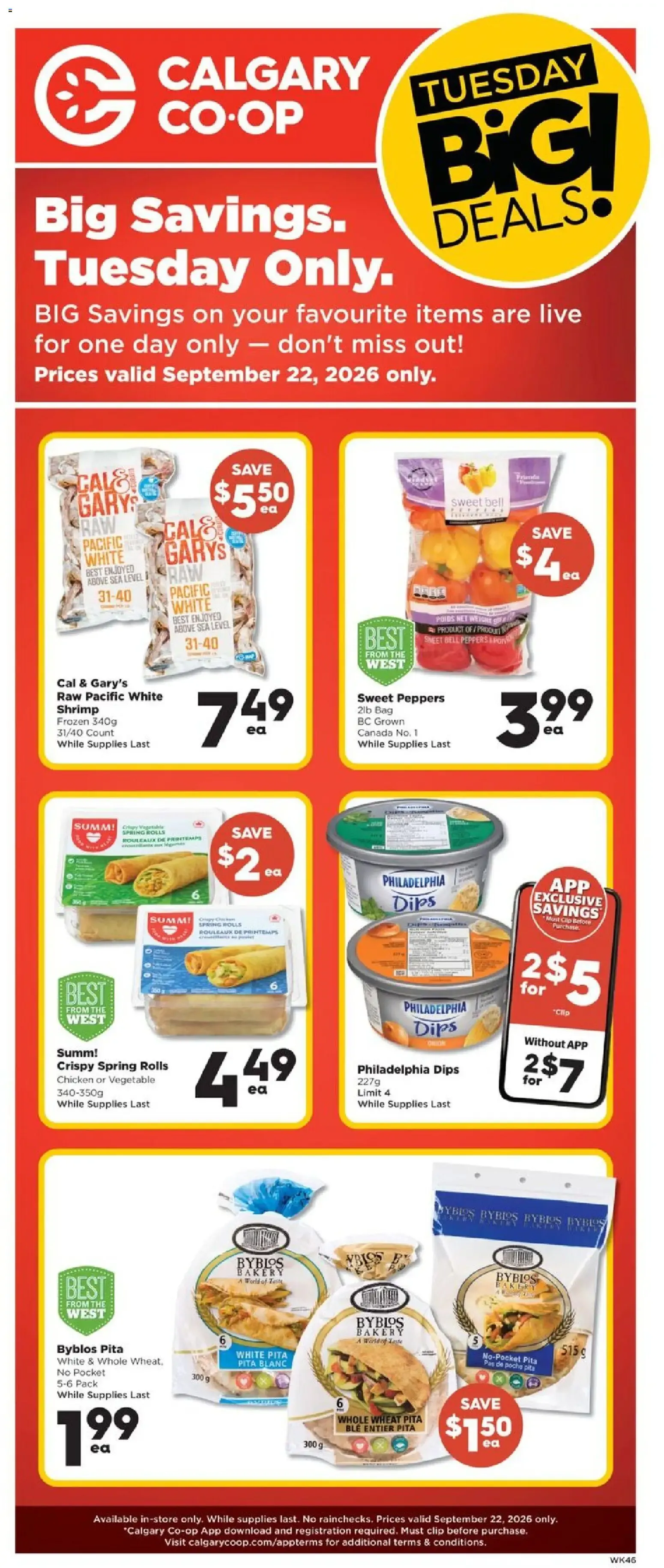 Calgary Co-op - Big Savings Tuesday Only Deals from September 22 to September 22 2026 - flyer page 1