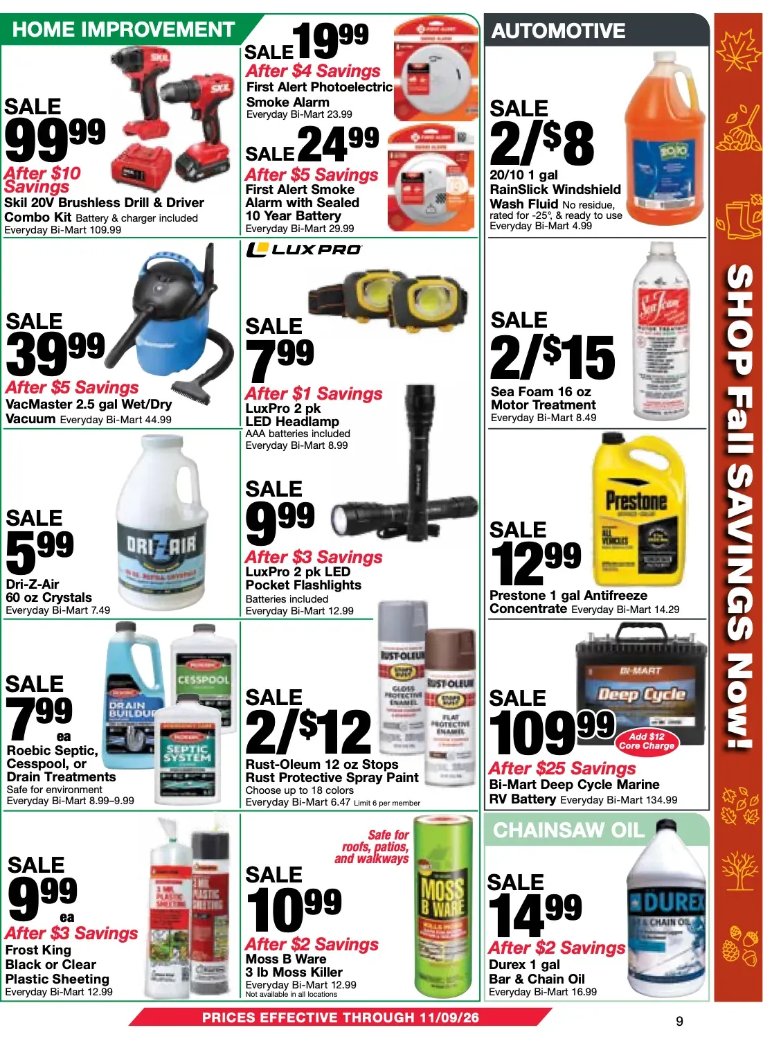 Weekly ad Current Bi-Mart leaflet valid from Tuesday 10/27/2026 to Monday 11/09/2026 from October 27 to November 9 2026 - Page 9