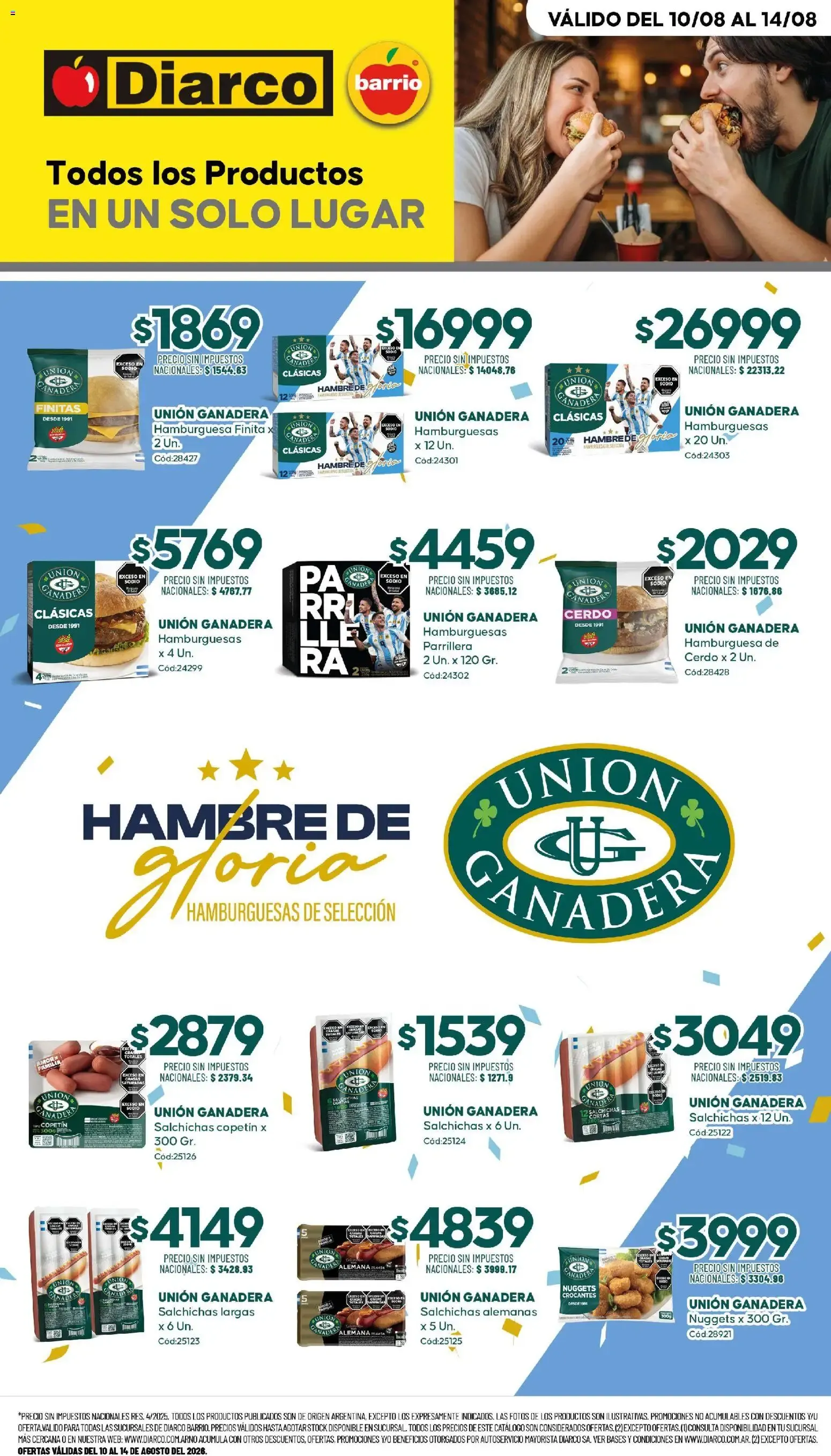 Ofertas de Diarco - Especial Unión Ganadera del 10/08/2026 - 14/08/2026 10 de agosto al 14 de agosto 2026 - Página 1 del catálogo