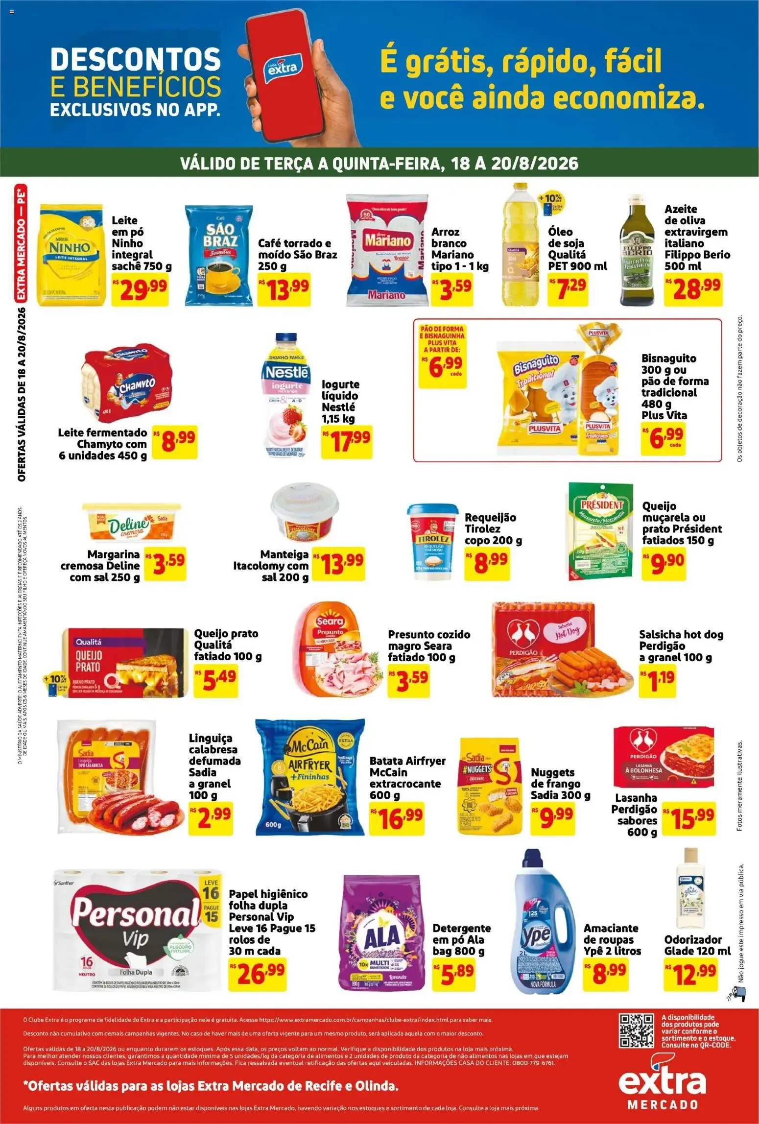 Encarte de Folheto Extra ofertas de Mercado Terça e Quinta de 18/08/2026 | Promoção 18 de agosto até 20 de agosto 2026 - Pagina 2
