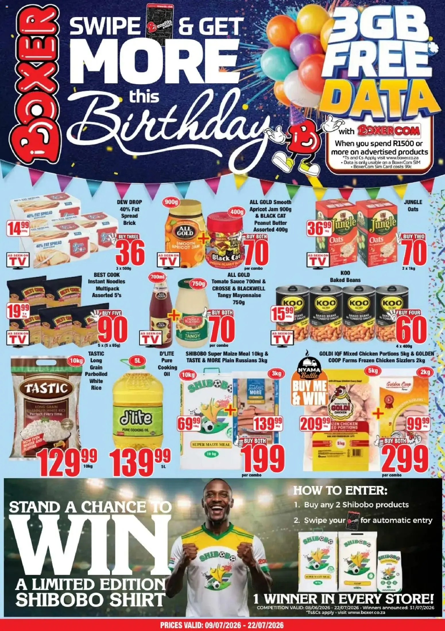 Boxer SWIPE & GET MORE this Birthday from 9 July to 22 July 2026 - Catalogue Page 1
