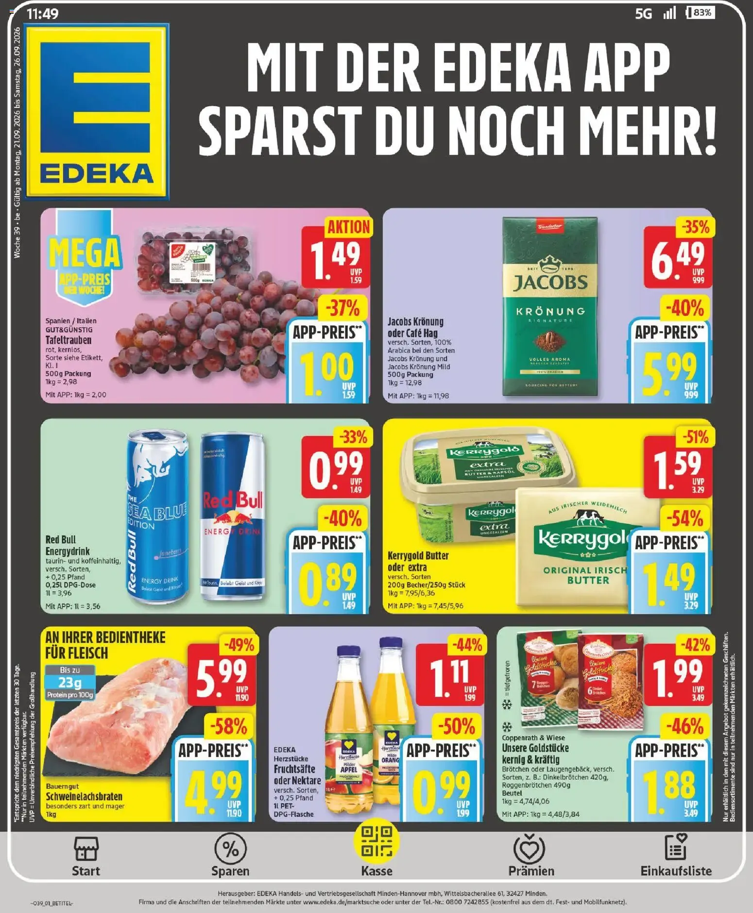 Edeka Prospekt (ab 21.09.2026) » Angebote Online